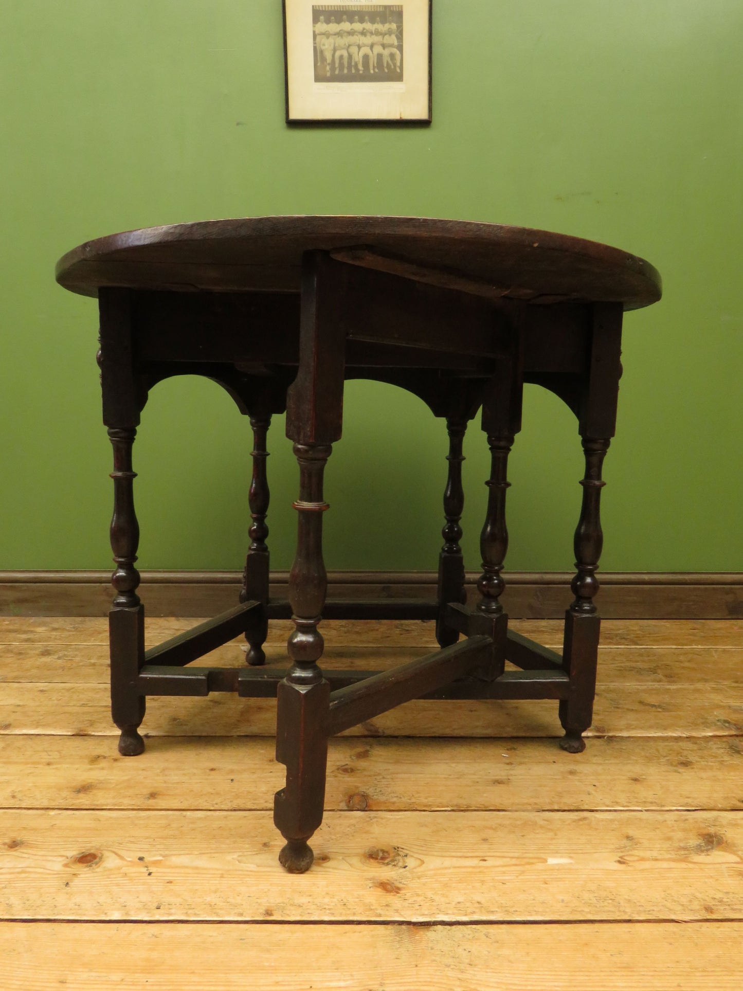 Victorian Oval Oak Drop Leaf Table with Drawer, suitable for occasional dining