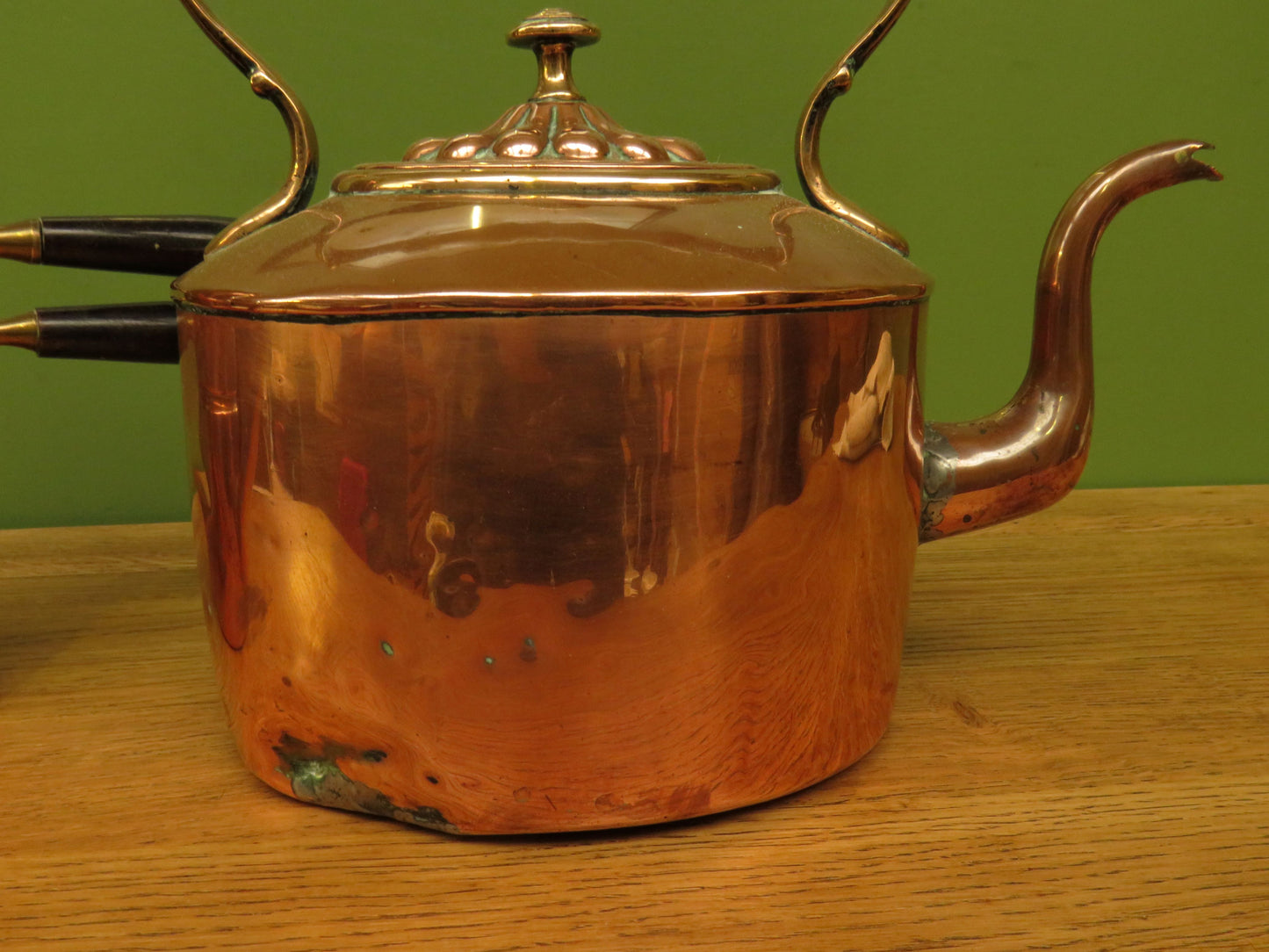 Vintage 1960s Douro Copperware Neapolitan Italian Coffee Maker & a copper kettle