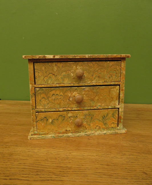 Small Marbled Paper Keepsake Chest