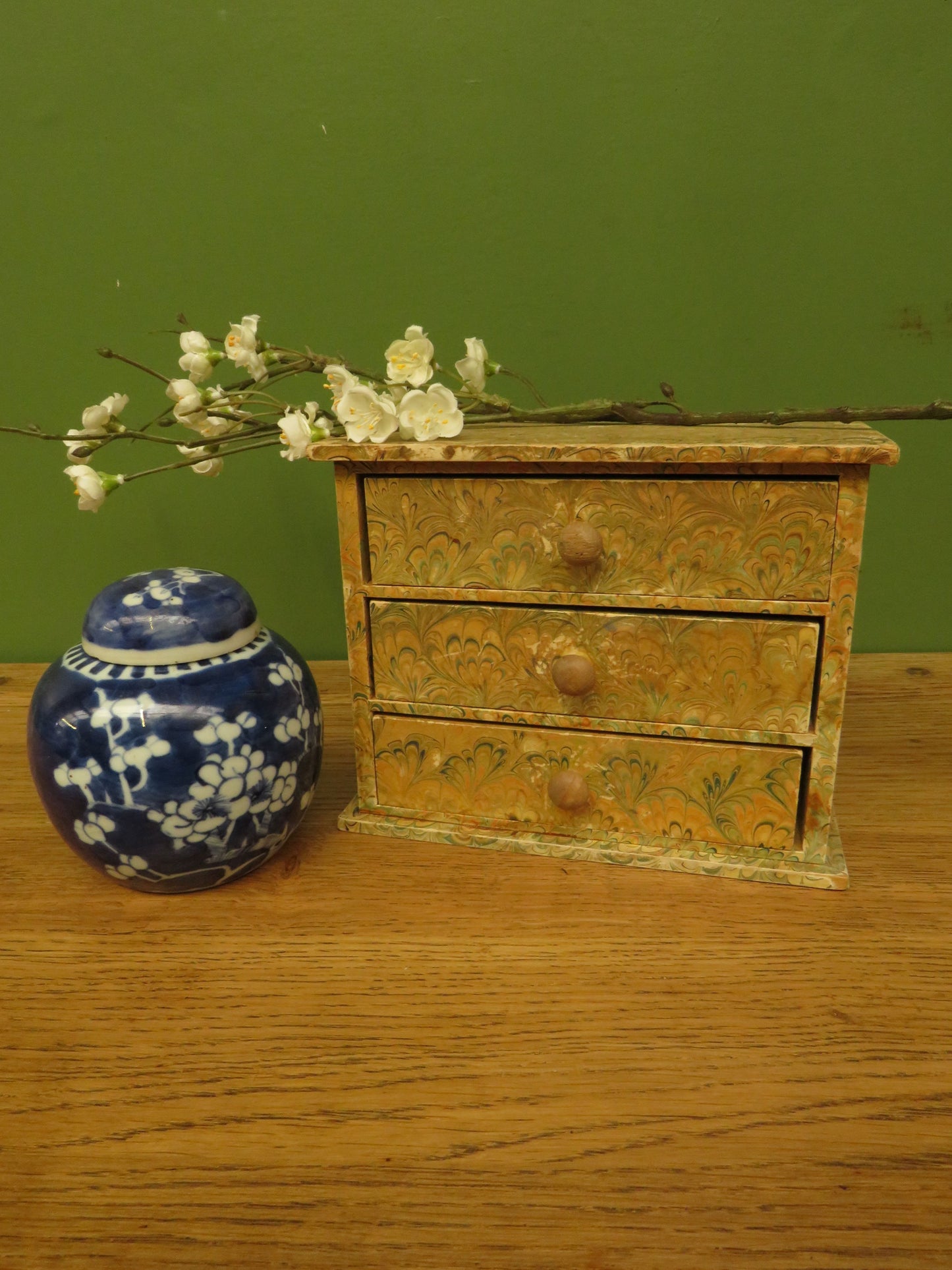 Small Marbled Paper Keepsake Chest