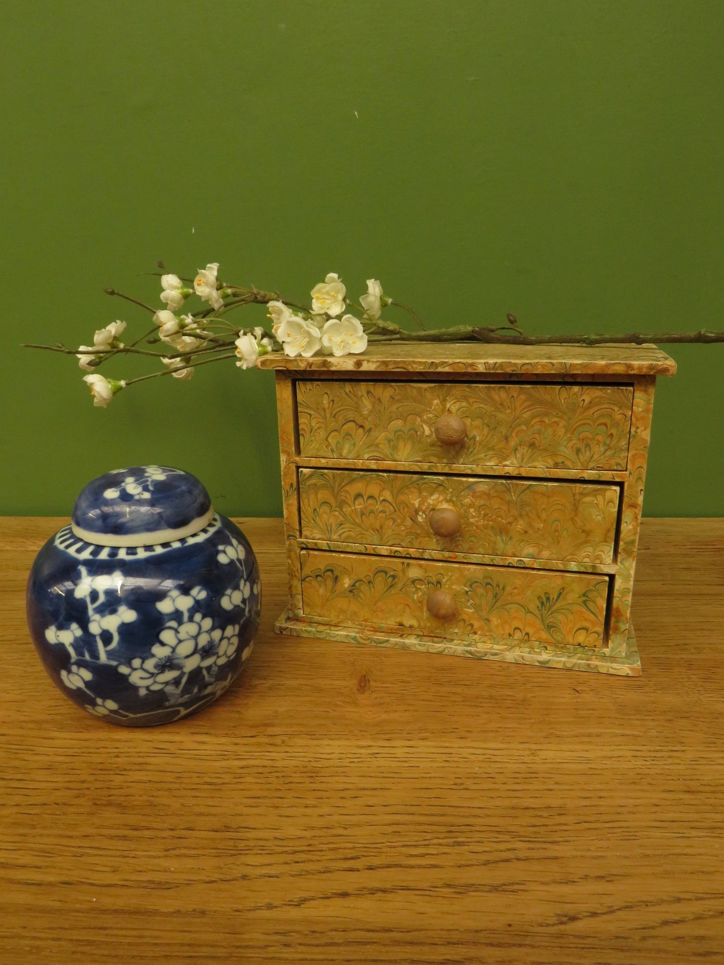 Small Marbled Paper Keepsake Chest