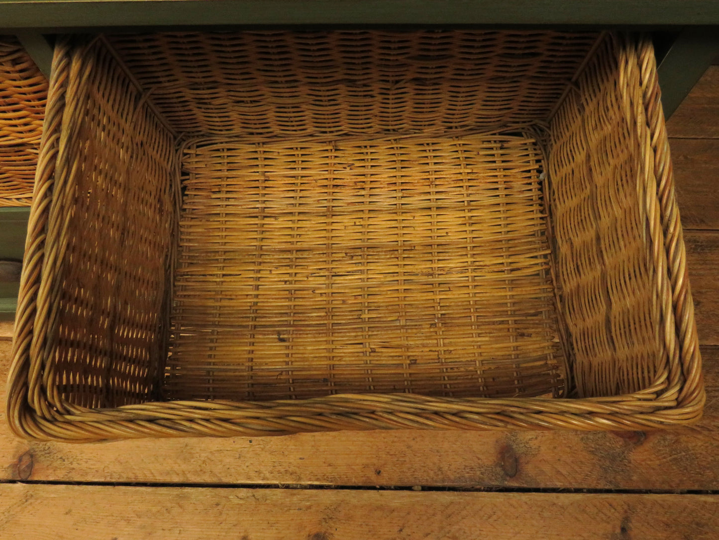 Rustic Green Shabby Chic Storage Basket Unit