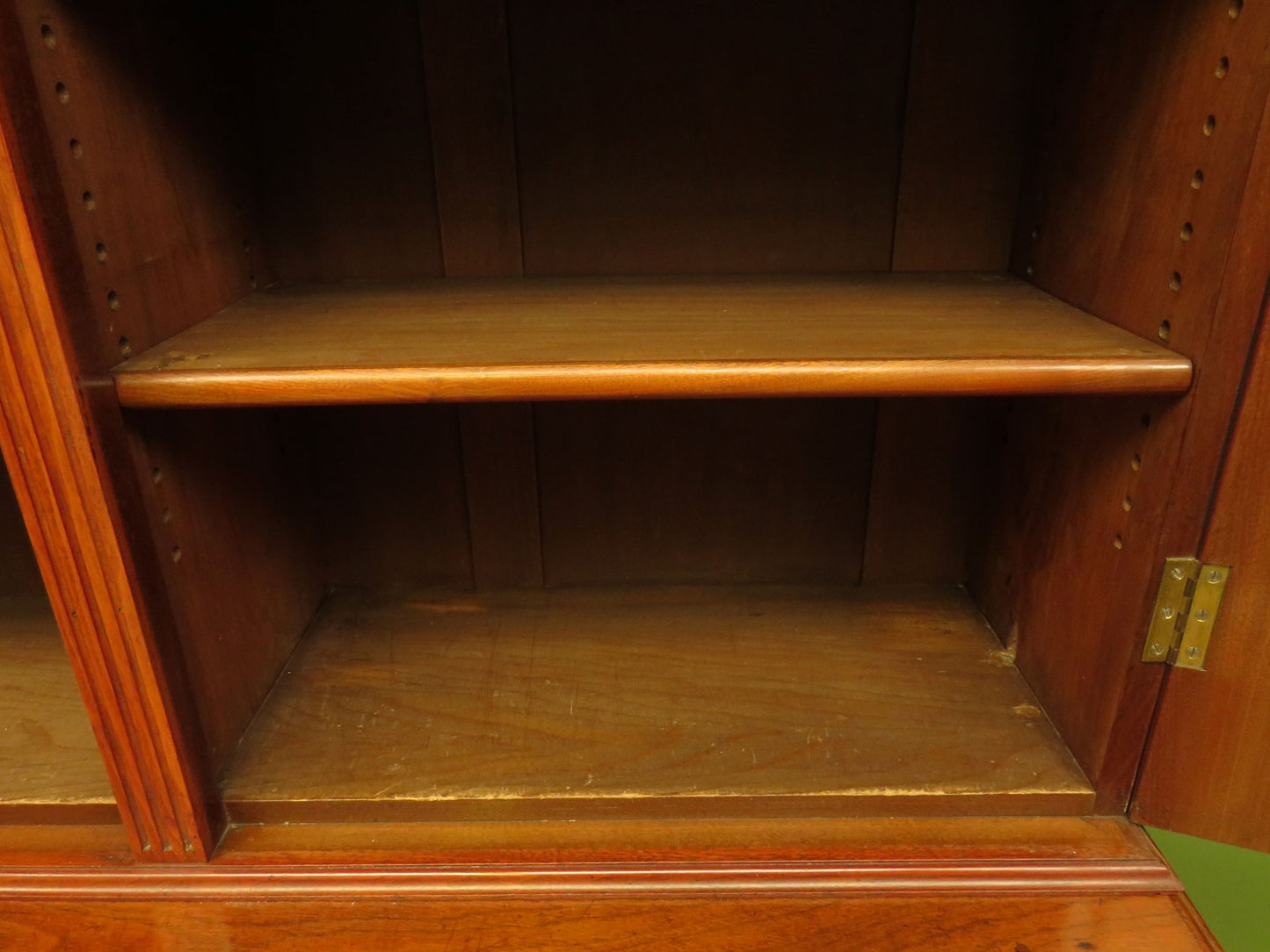 Antique Lockable Two Part Book Cabinet with Glazed Top