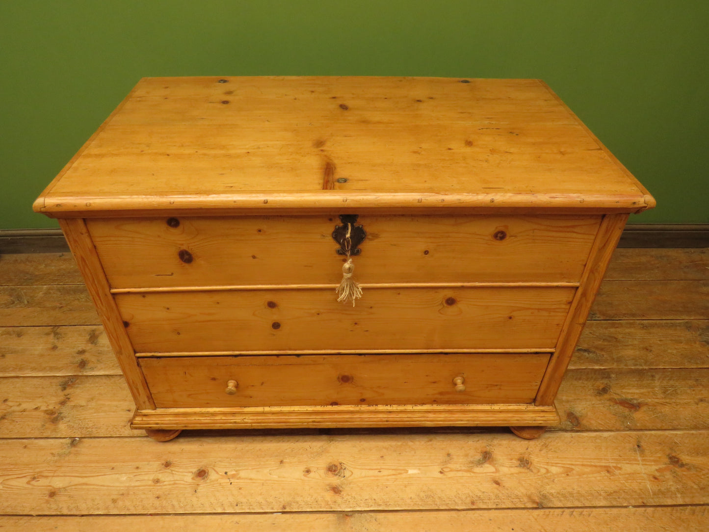 Large Antique Pine Mule Chest