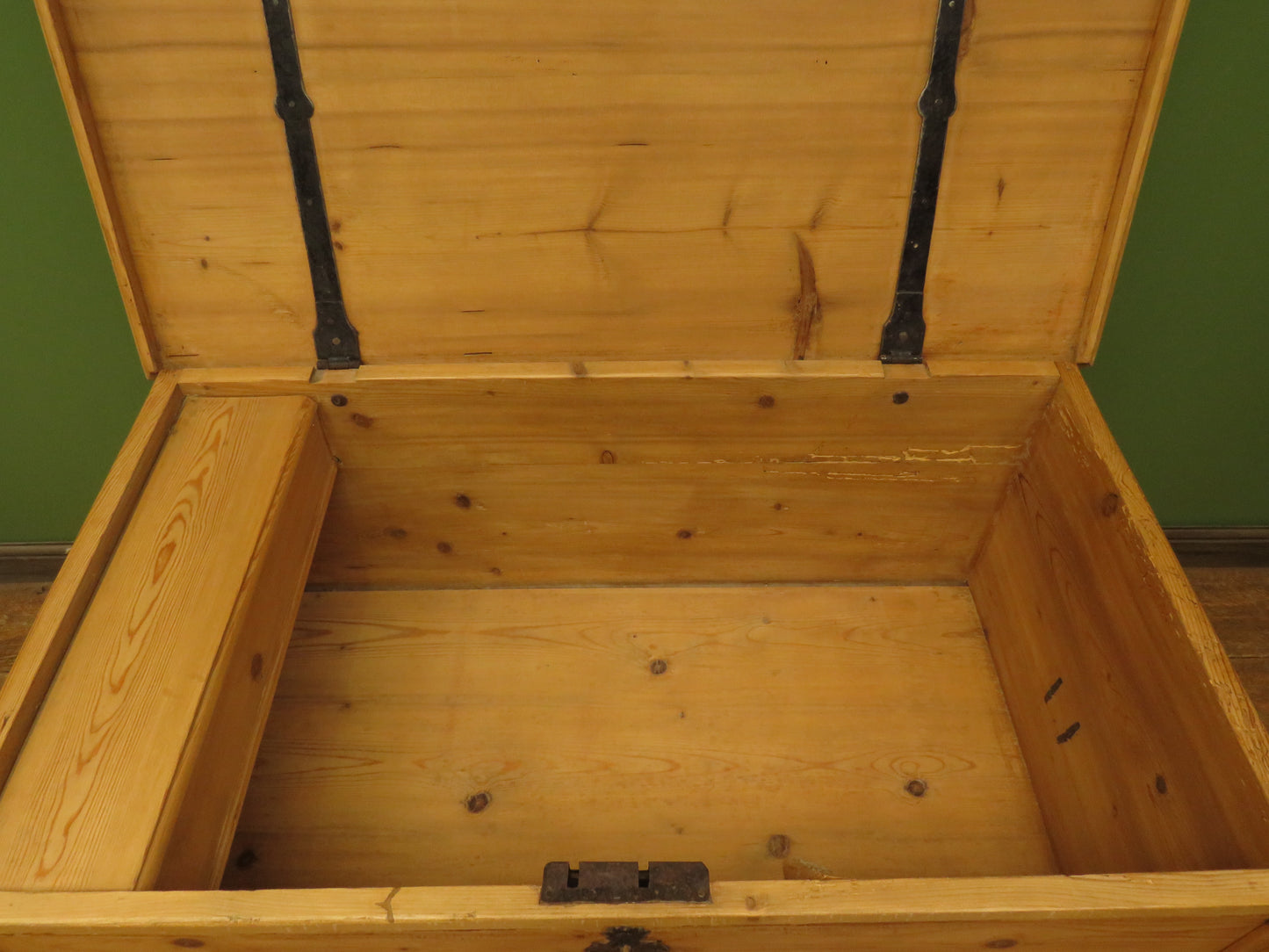 Large Antique Pine Mule Chest