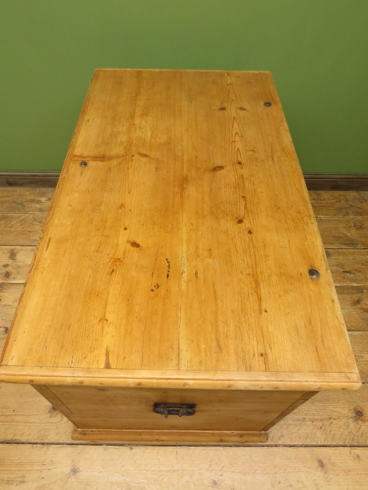 Large Antique Pine Mule Chest