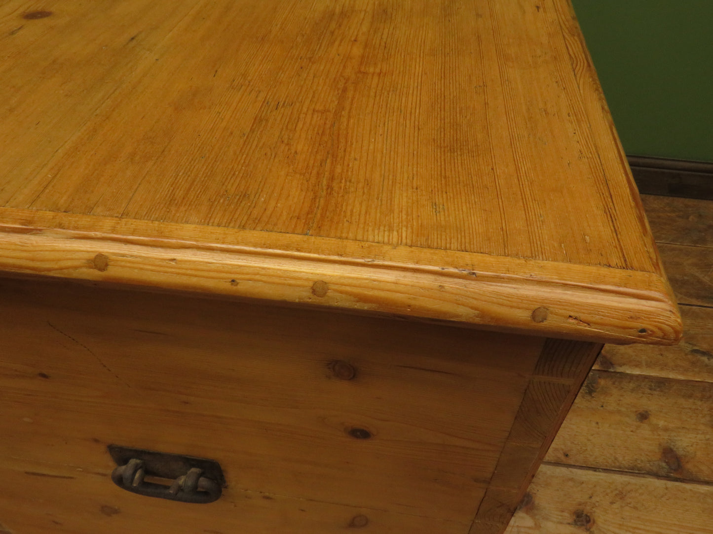 Large Antique Pine Mule Chest