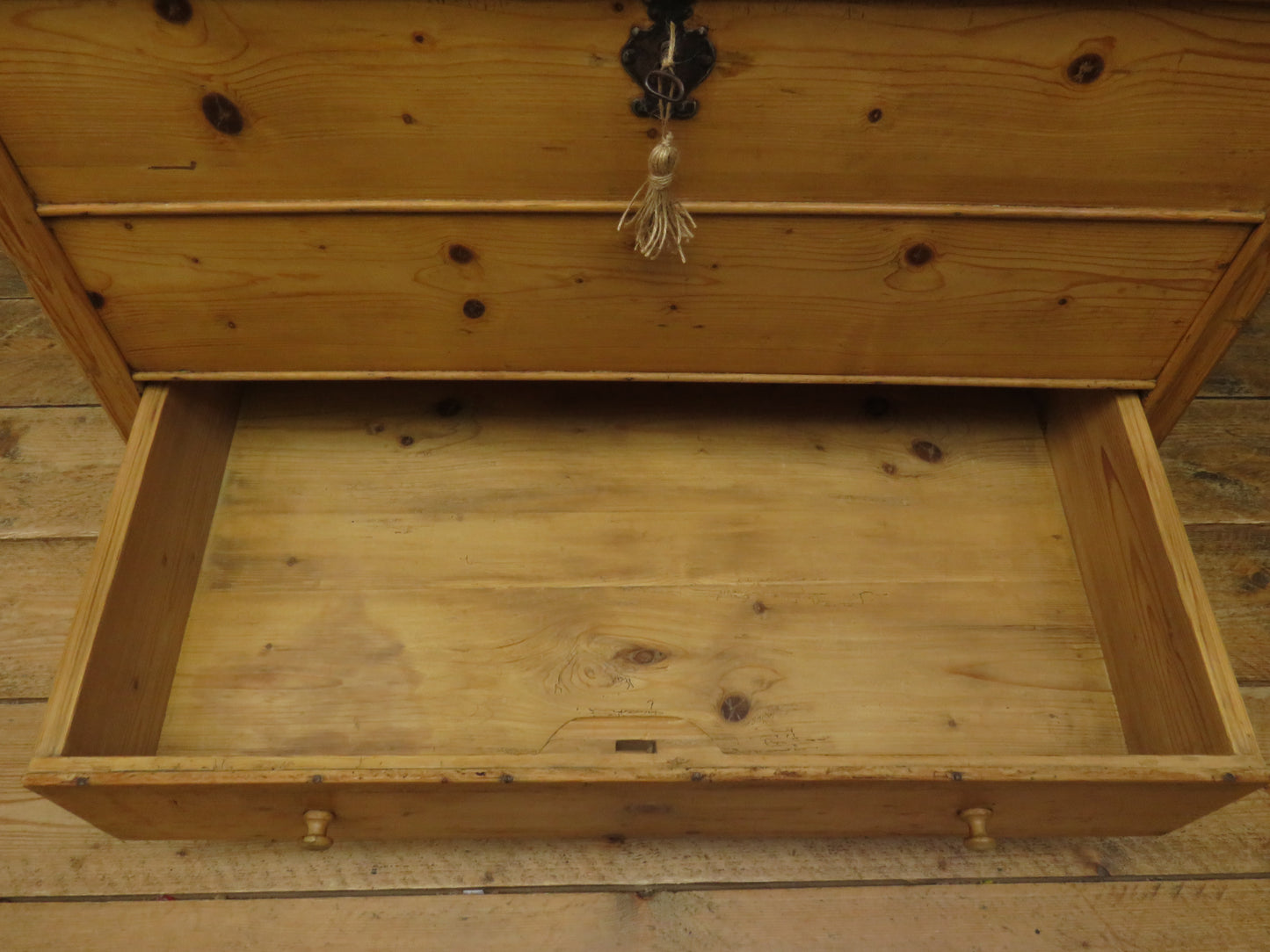 Large Antique Pine Mule Chest