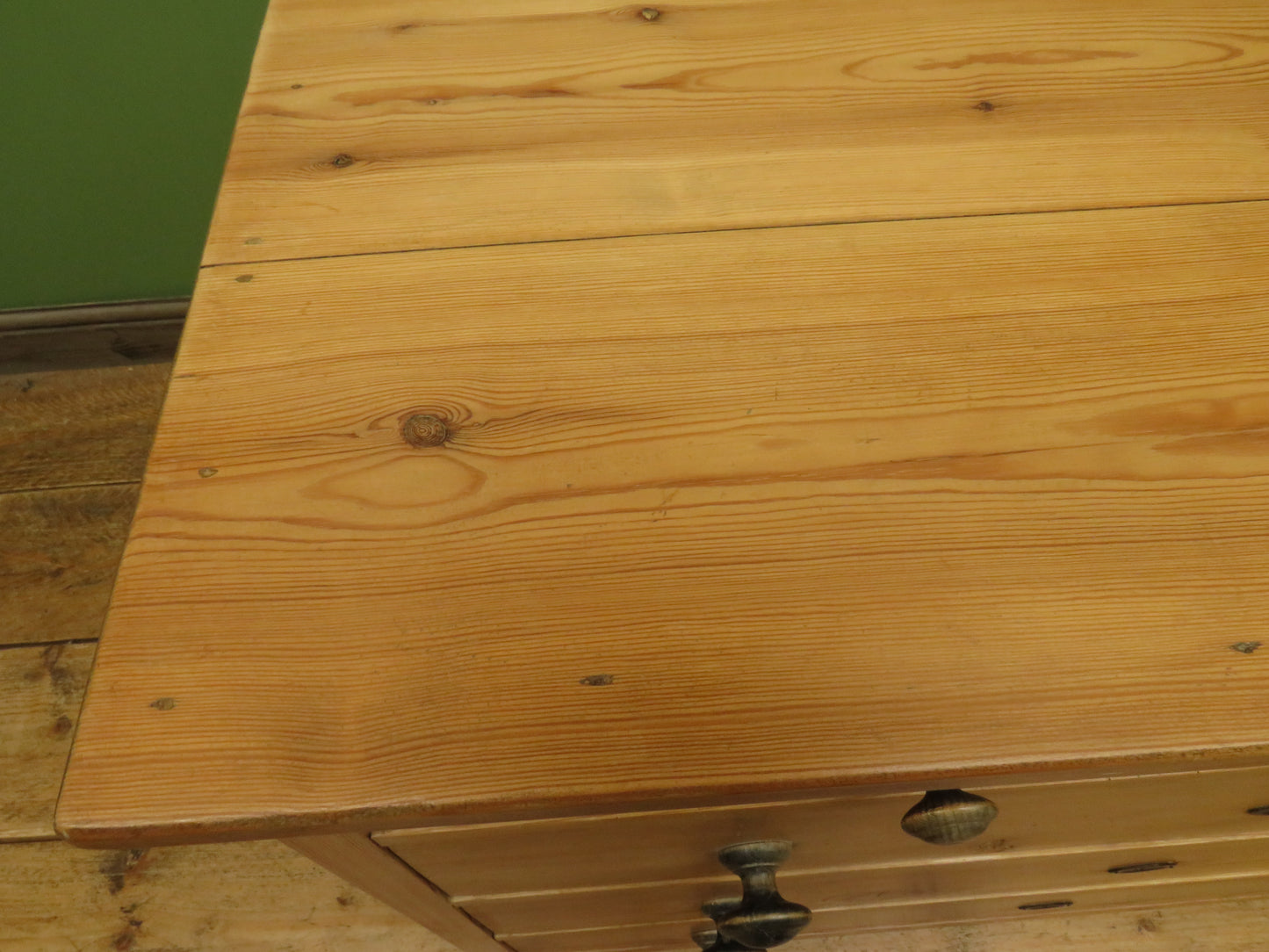 Antique Continental Pitch Pine Chest of Drawers