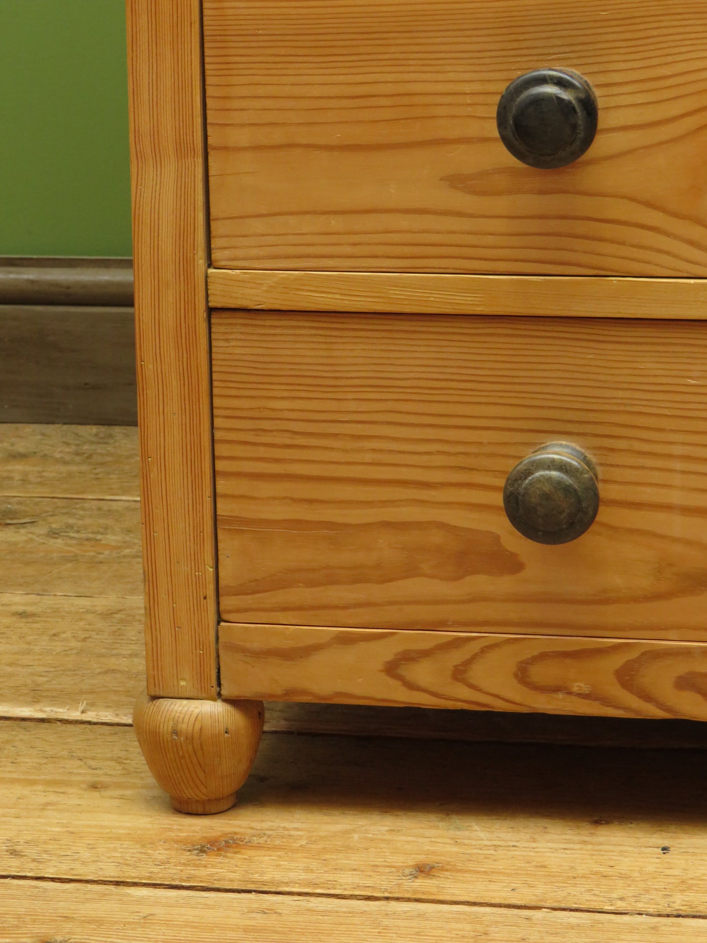 Antique Continental Pitch Pine Chest of Drawers