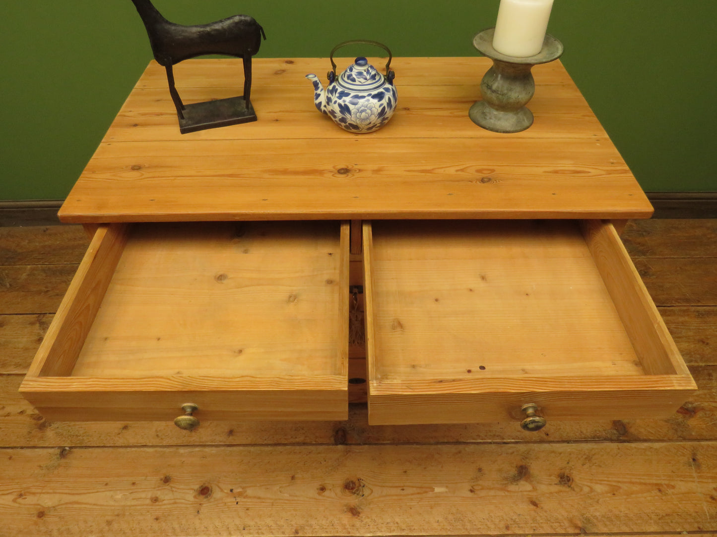 Antique Continental Pitch Pine Chest of Drawers