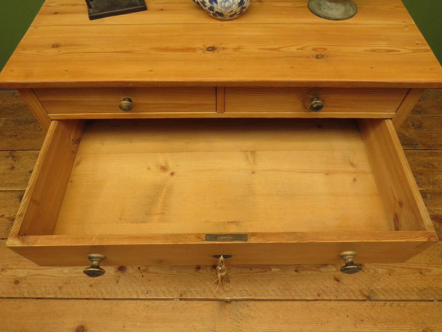 Antique Continental Pitch Pine Chest of Drawers