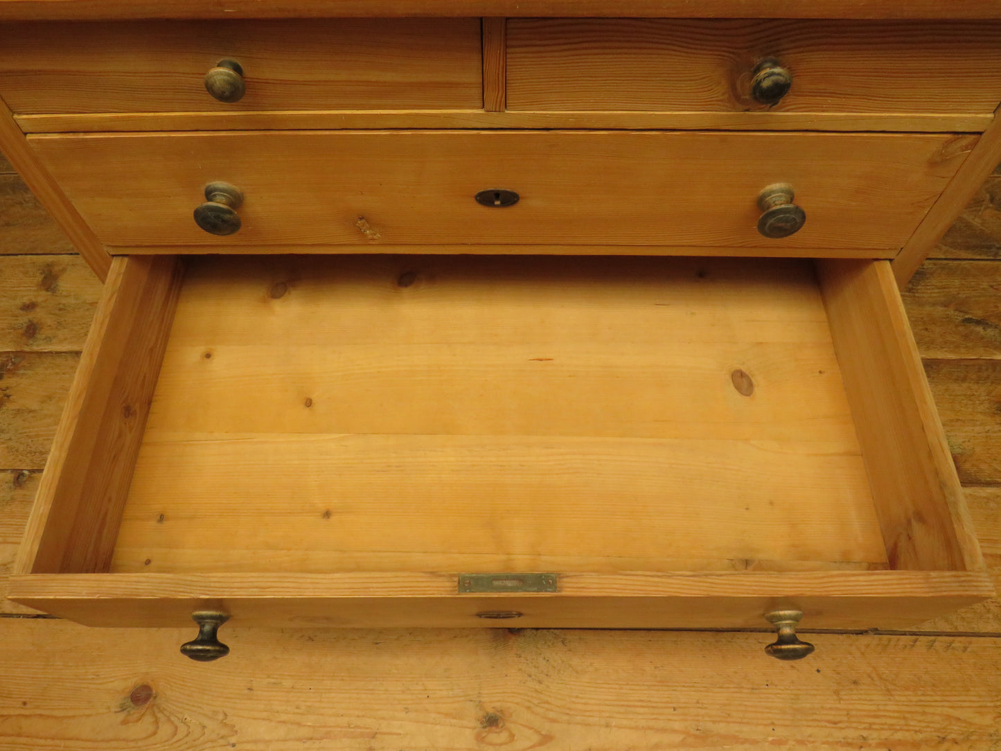 Antique Continental Pitch Pine Chest of Drawers