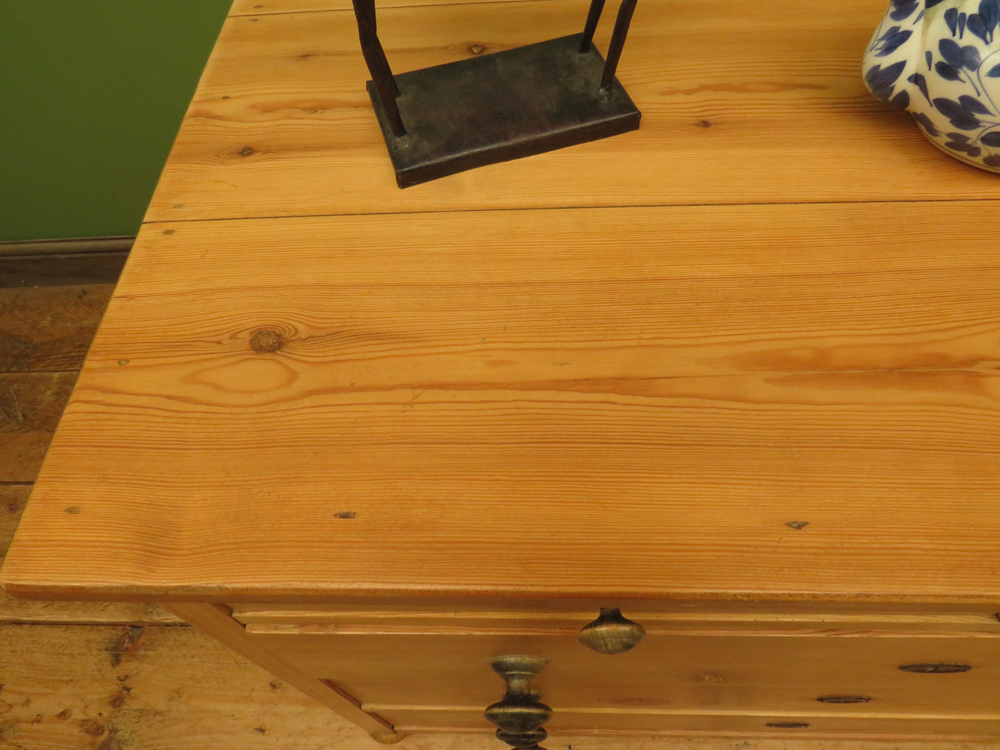 Antique Continental Pitch Pine Chest of Drawers