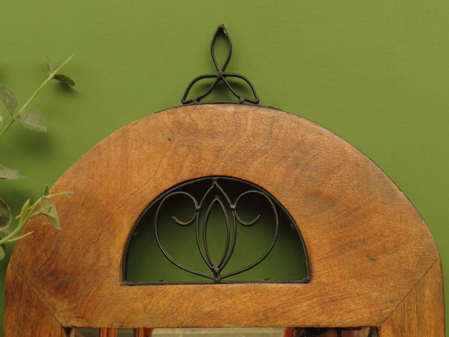 Small Rustic Wall Mirror Drawer Unit