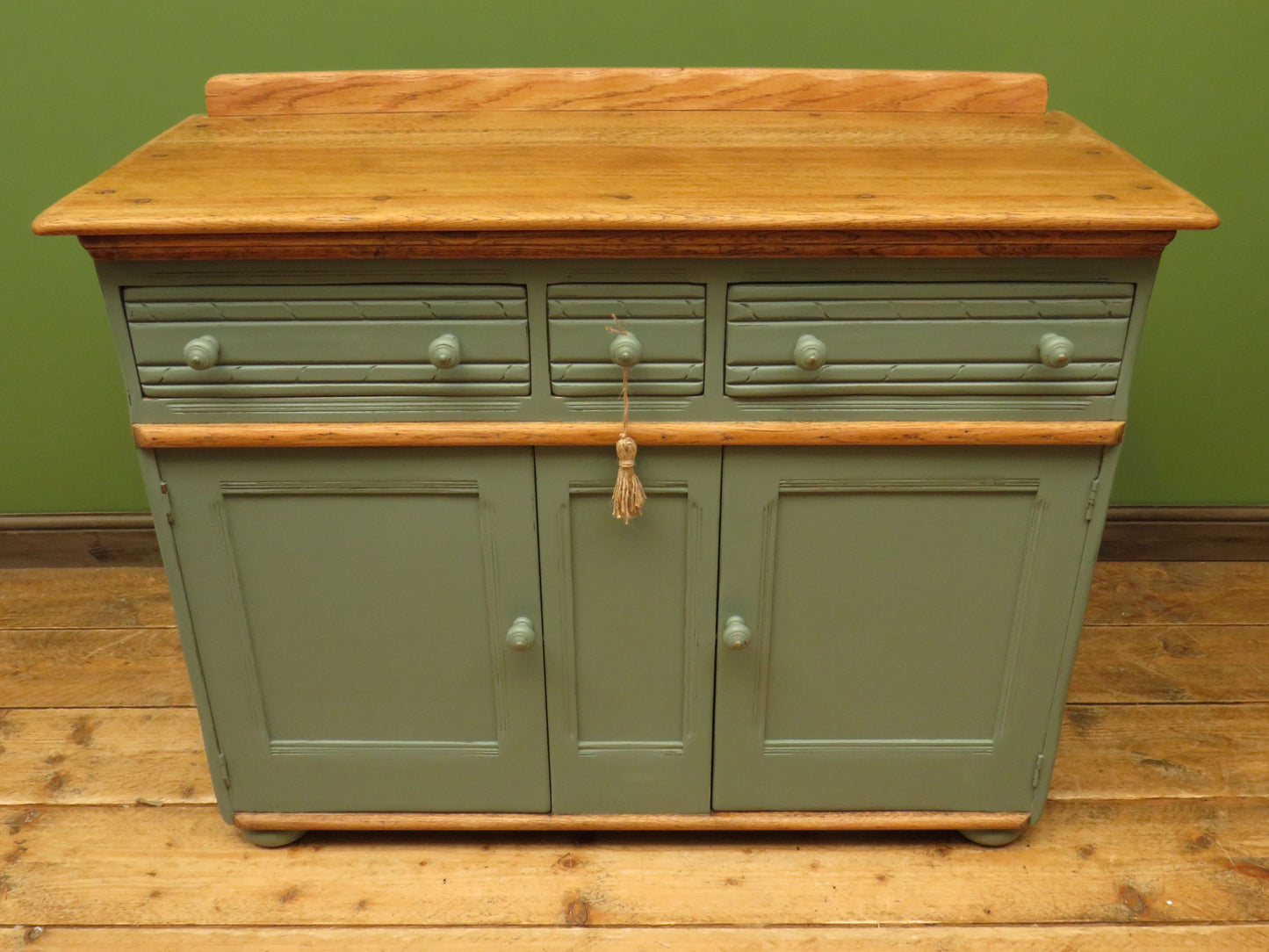 1950s Miami Inspired Dusky Blue Sideboard with Stripped Top