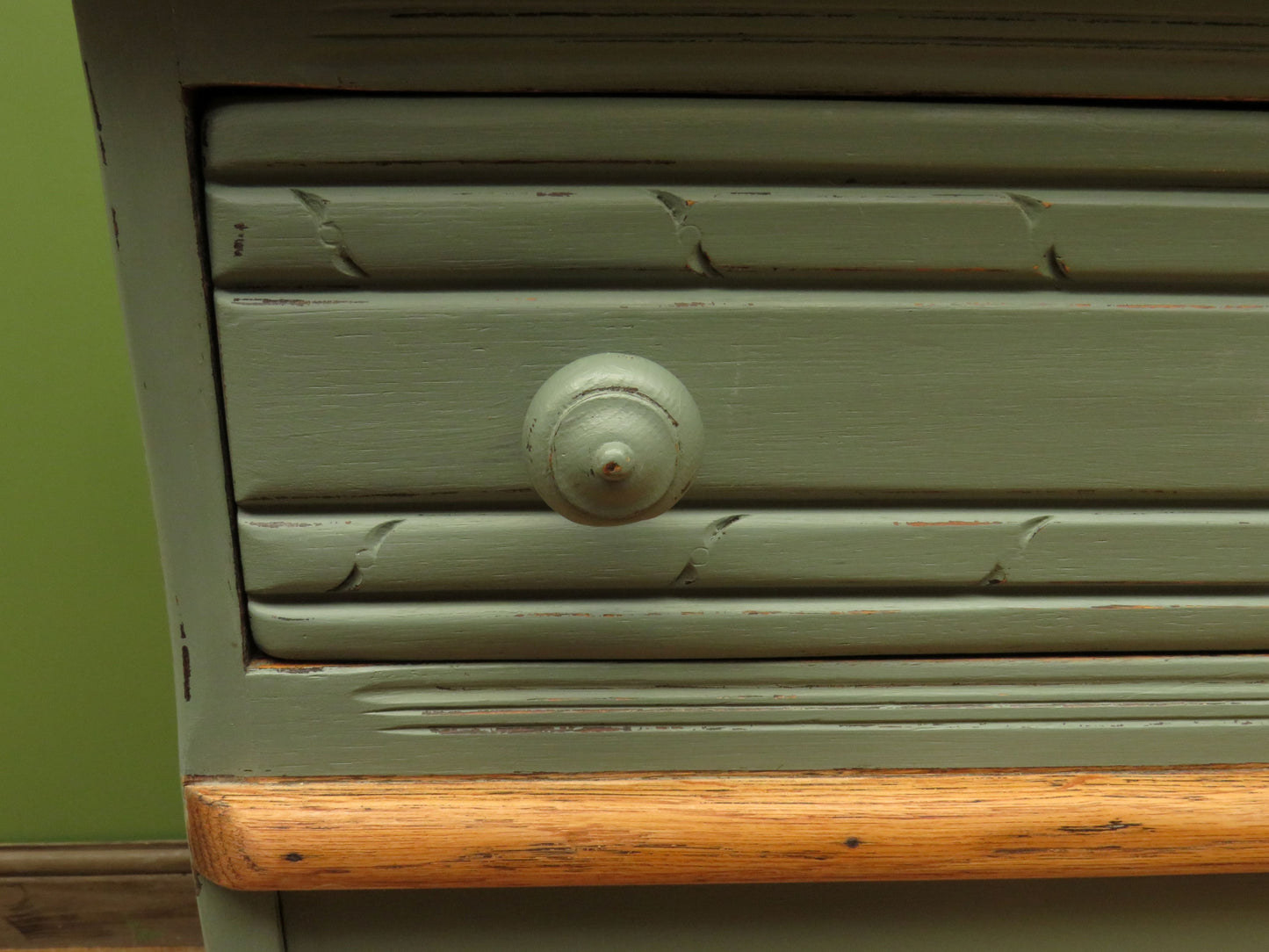 1950s Miami Inspired Dusky Blue Sideboard with Stripped Top