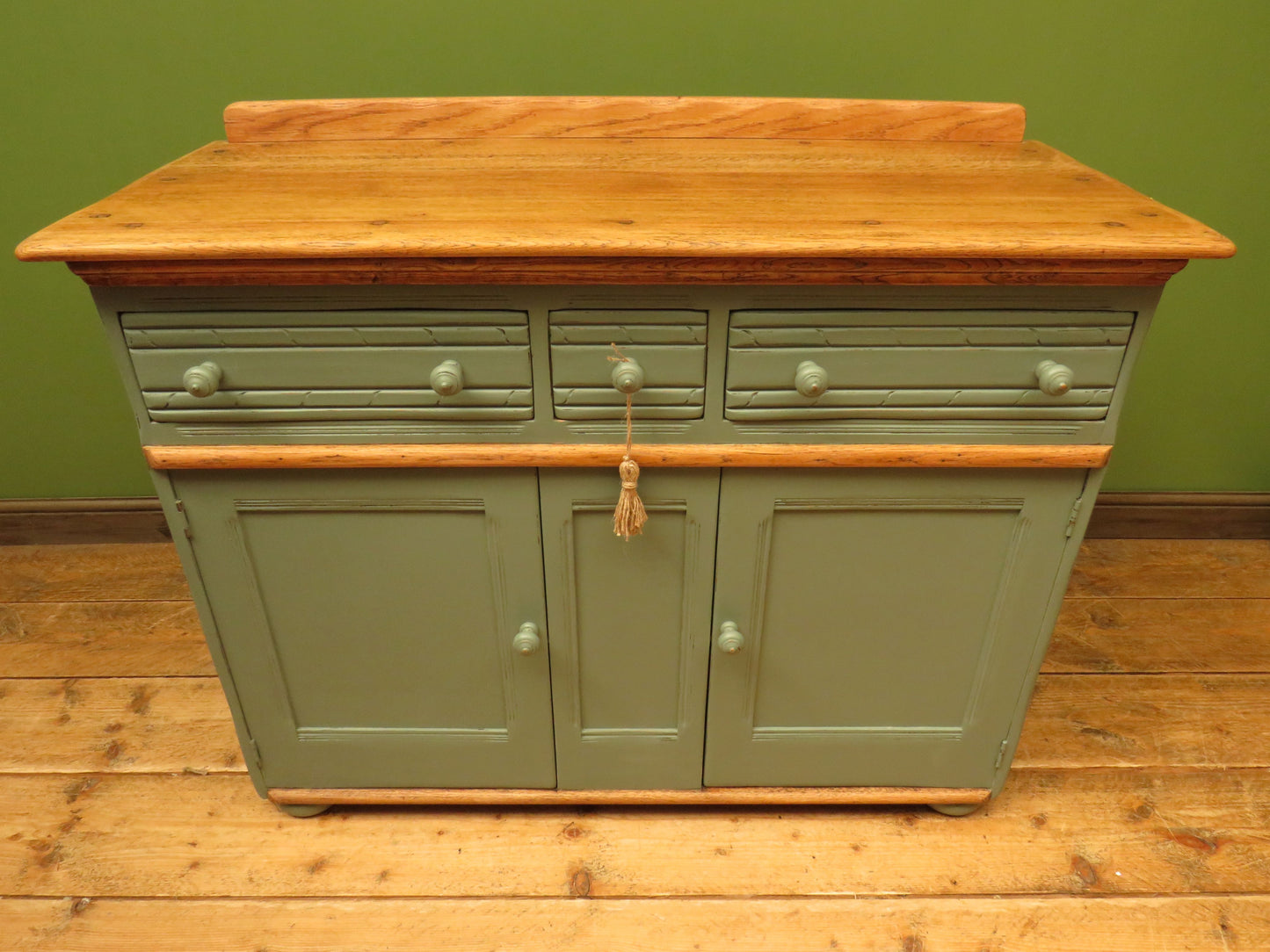 1950s Miami Inspired Dusky Blue Sideboard with Stripped Top
