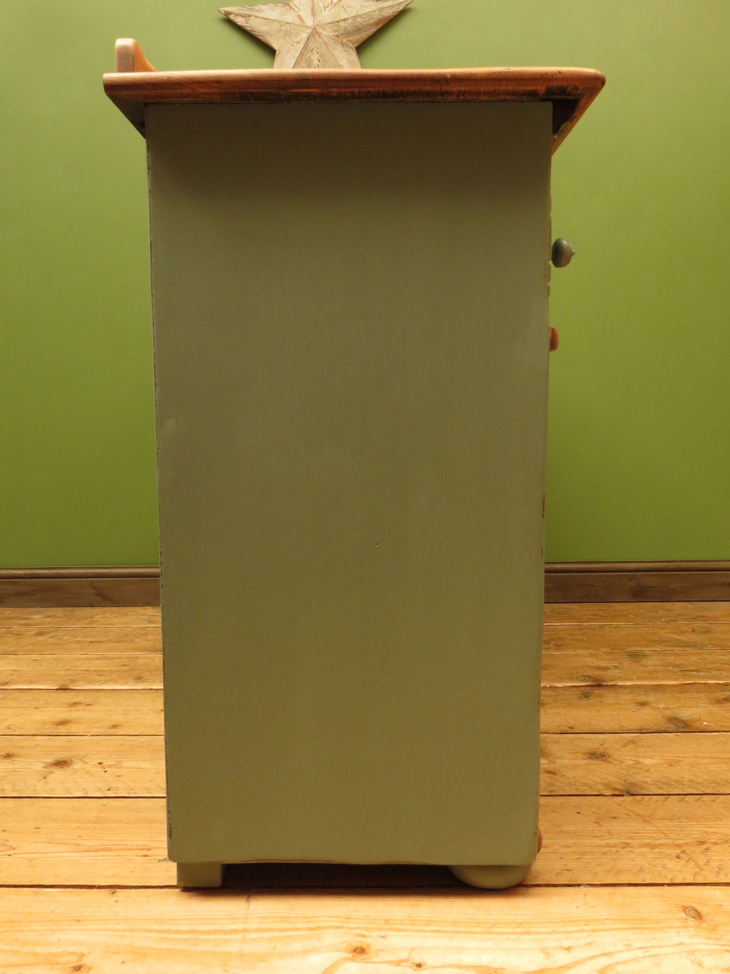 1950s Miami Inspired Dusky Blue Sideboard with Stripped Top