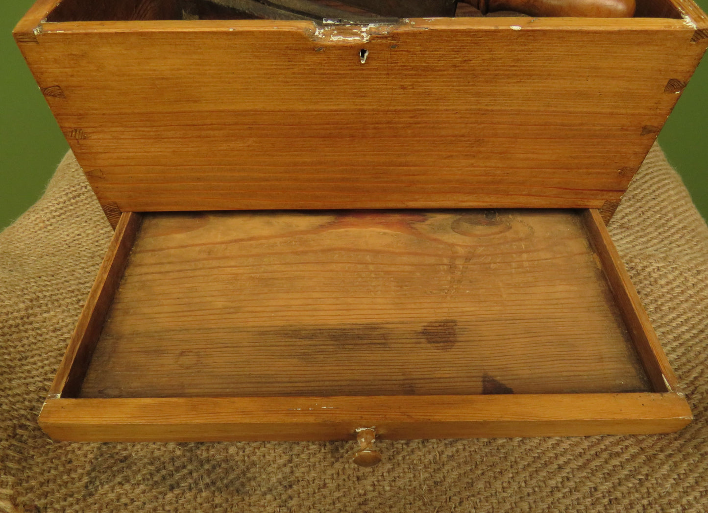 Antique Swedish Sugar Cutting Box with Internal Cutter