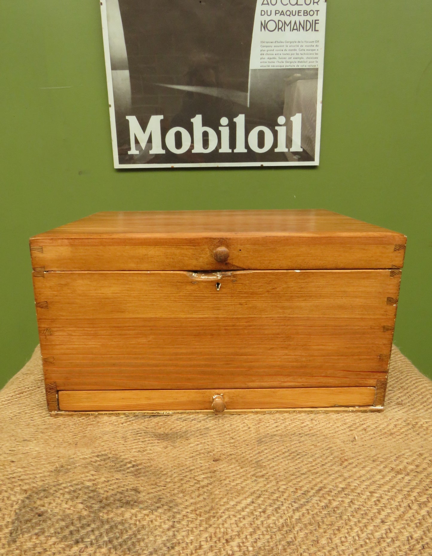 Antique Swedish Sugar Cutting Box with Internal Cutter