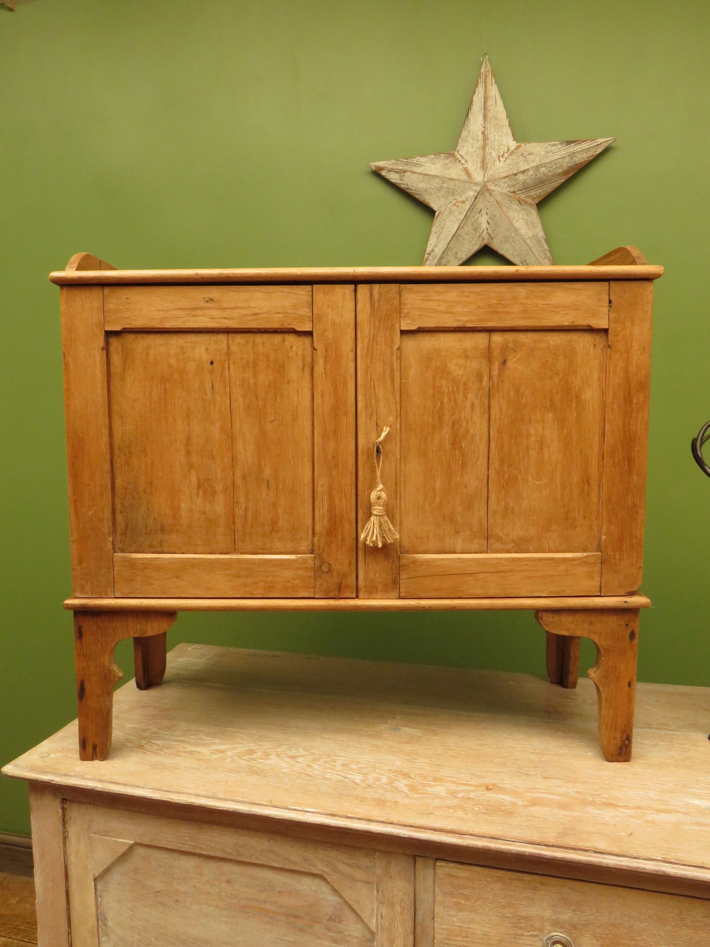 Small Antique Pine Pigeon Hole Cabinet