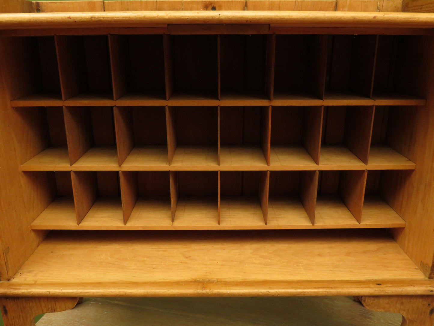 Small Antique Pine Pigeon Hole Cabinet