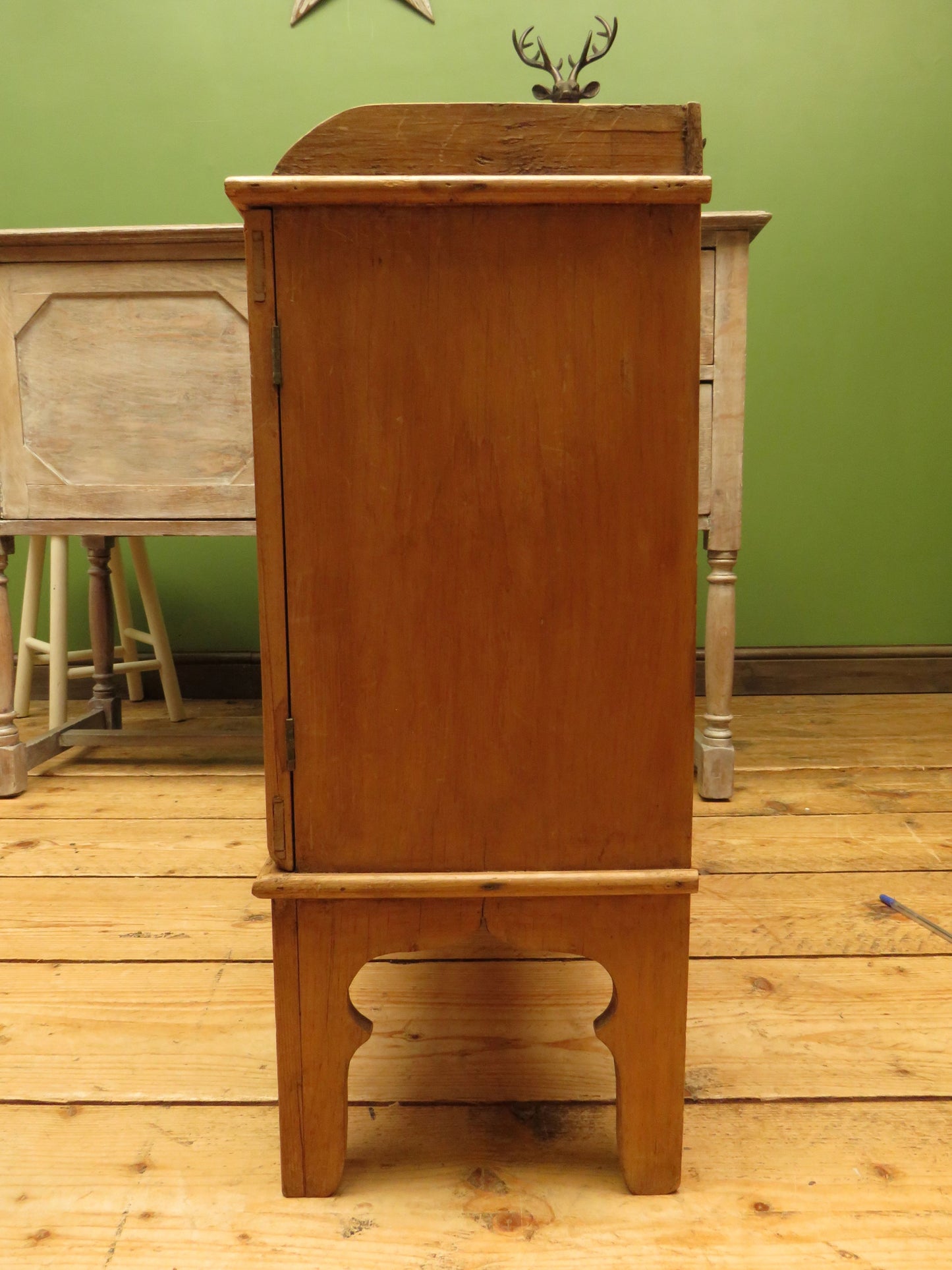 Small Antique Pine Pigeon Hole Cabinet