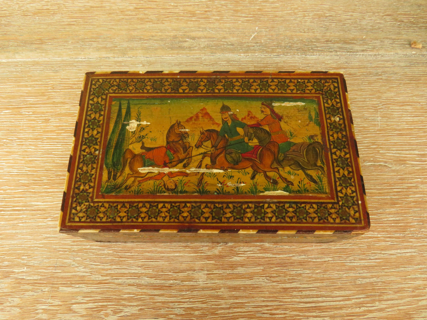 Antique Persian Khatam trinket box