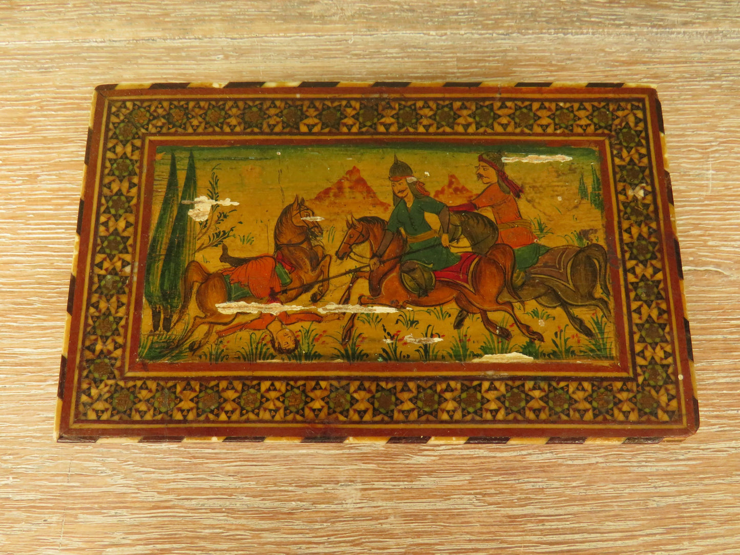 Antique Persian Khatam trinket box