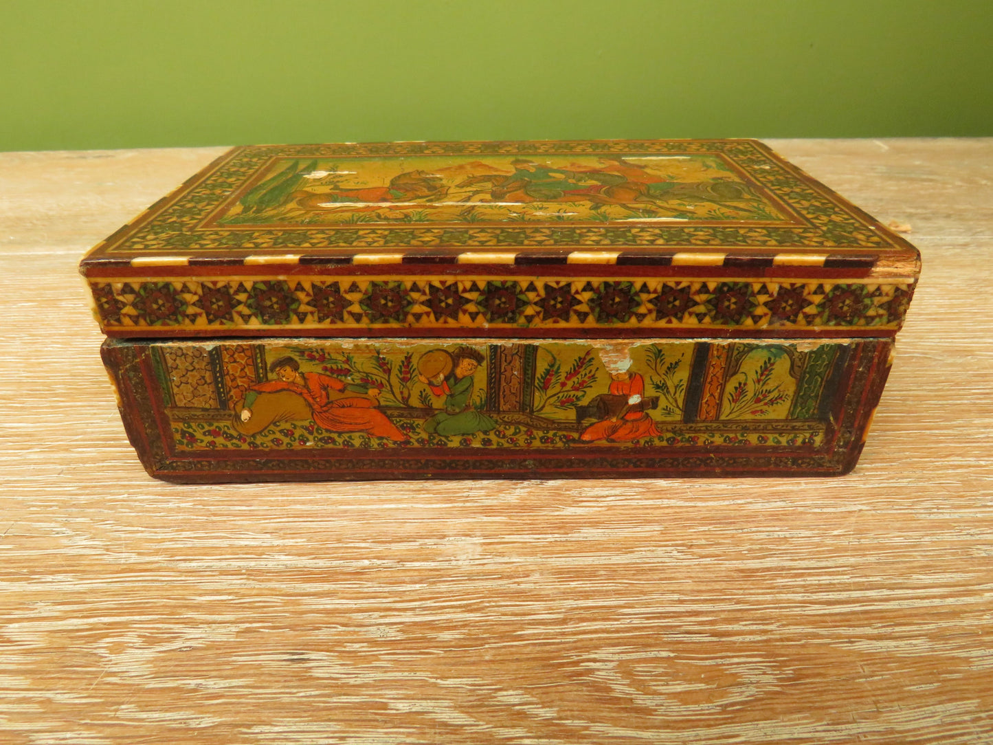 Antique Persian Khatam trinket box
