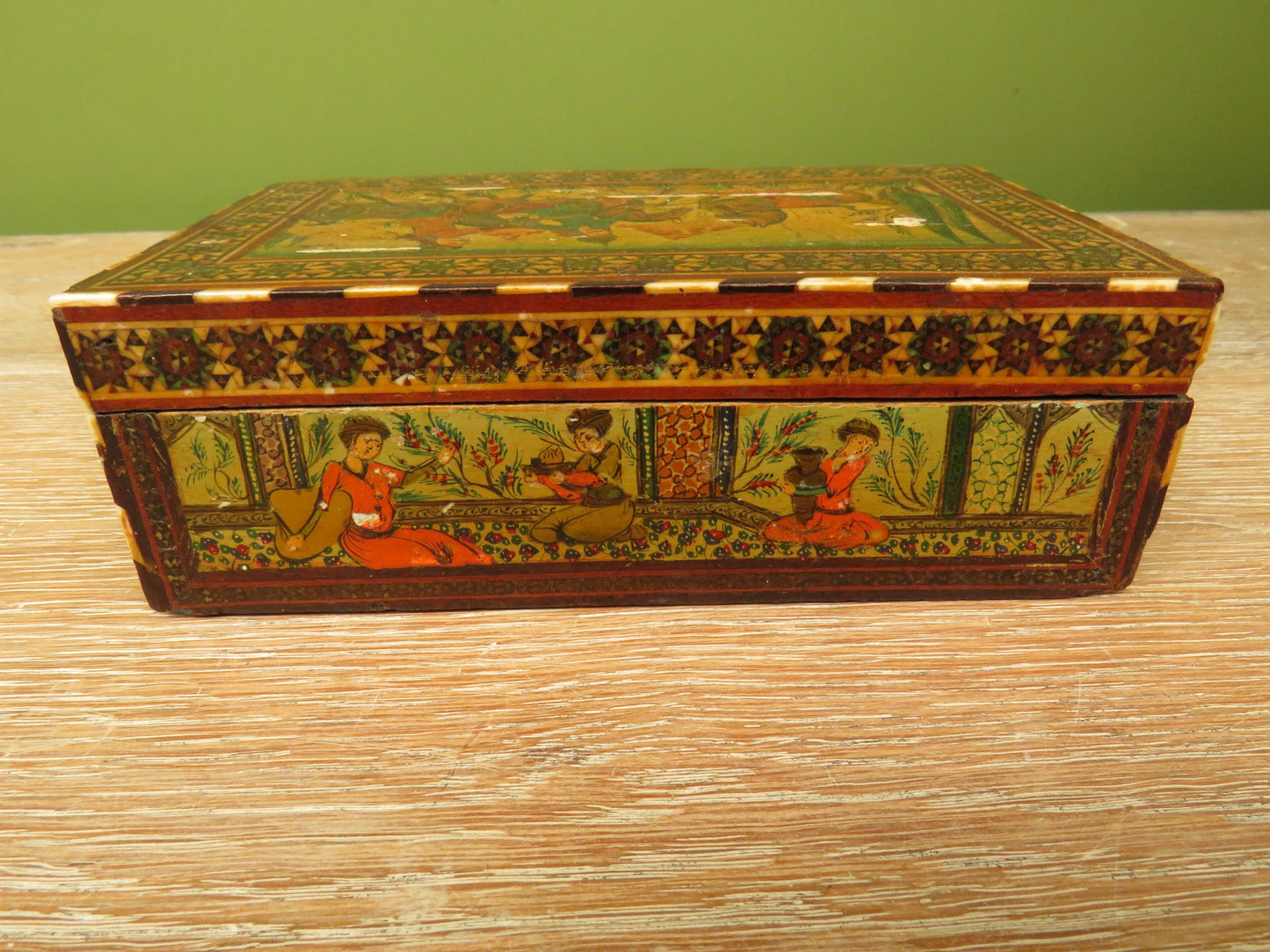 Antique Persian Khatam trinket box