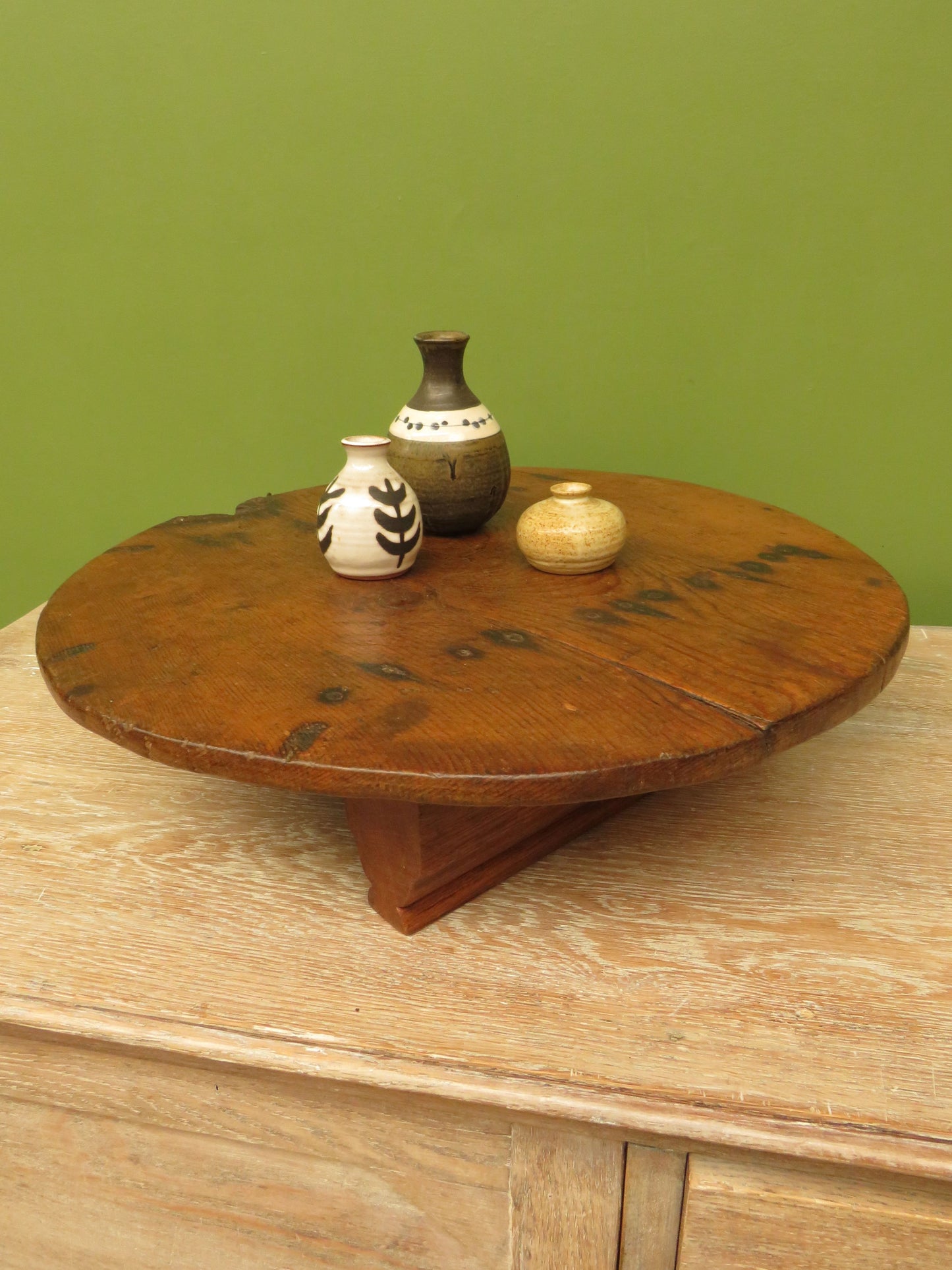 Antique French Charcuterie Cheese board with upcycled church pew feet