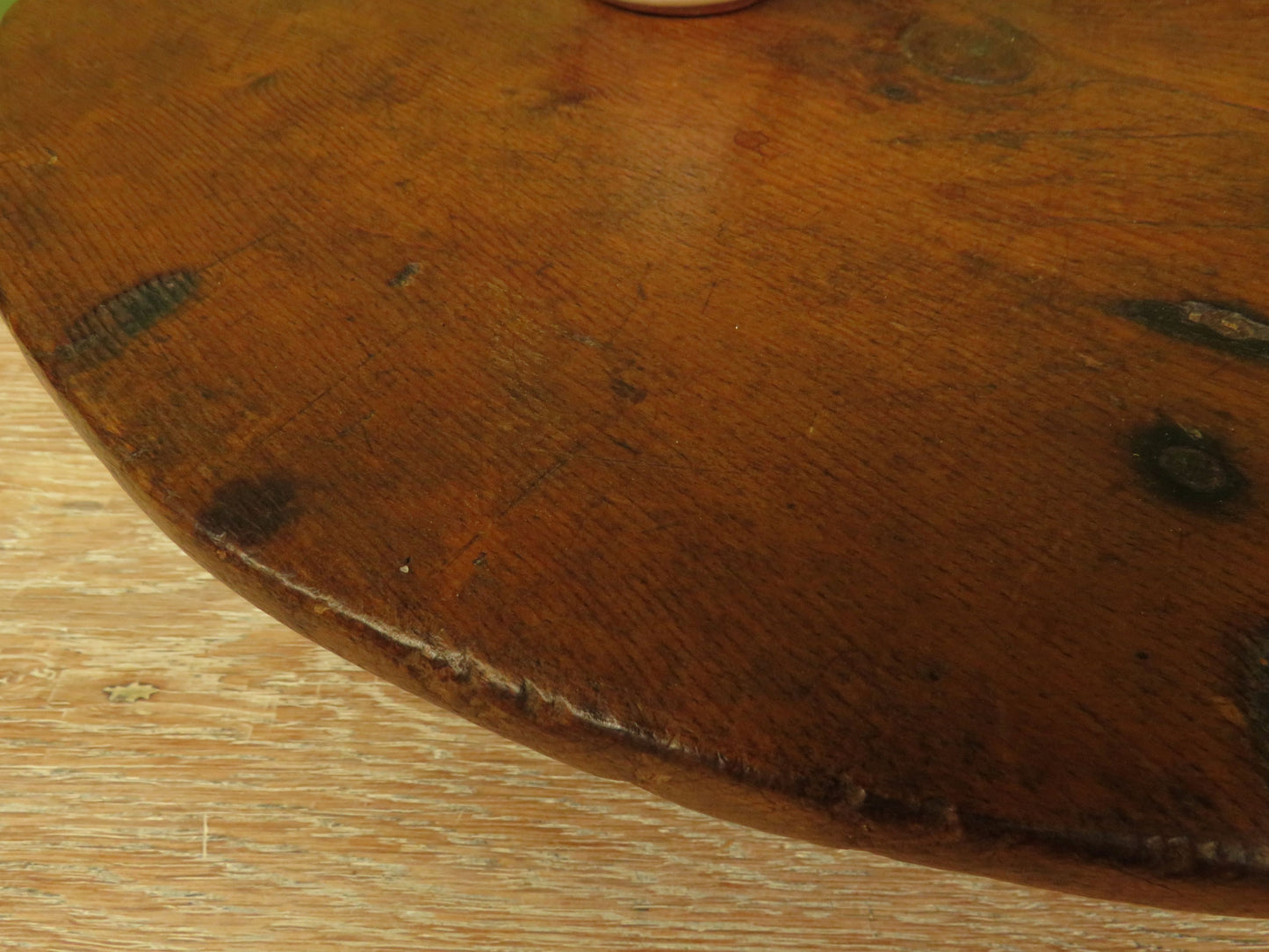 Antique French Charcuterie Cheese board with upcycled church pew feet