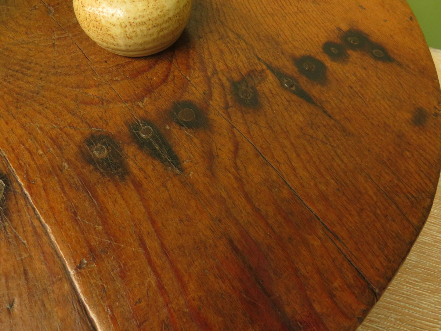 Antique French Charcuterie Cheese board with upcycled church pew feet