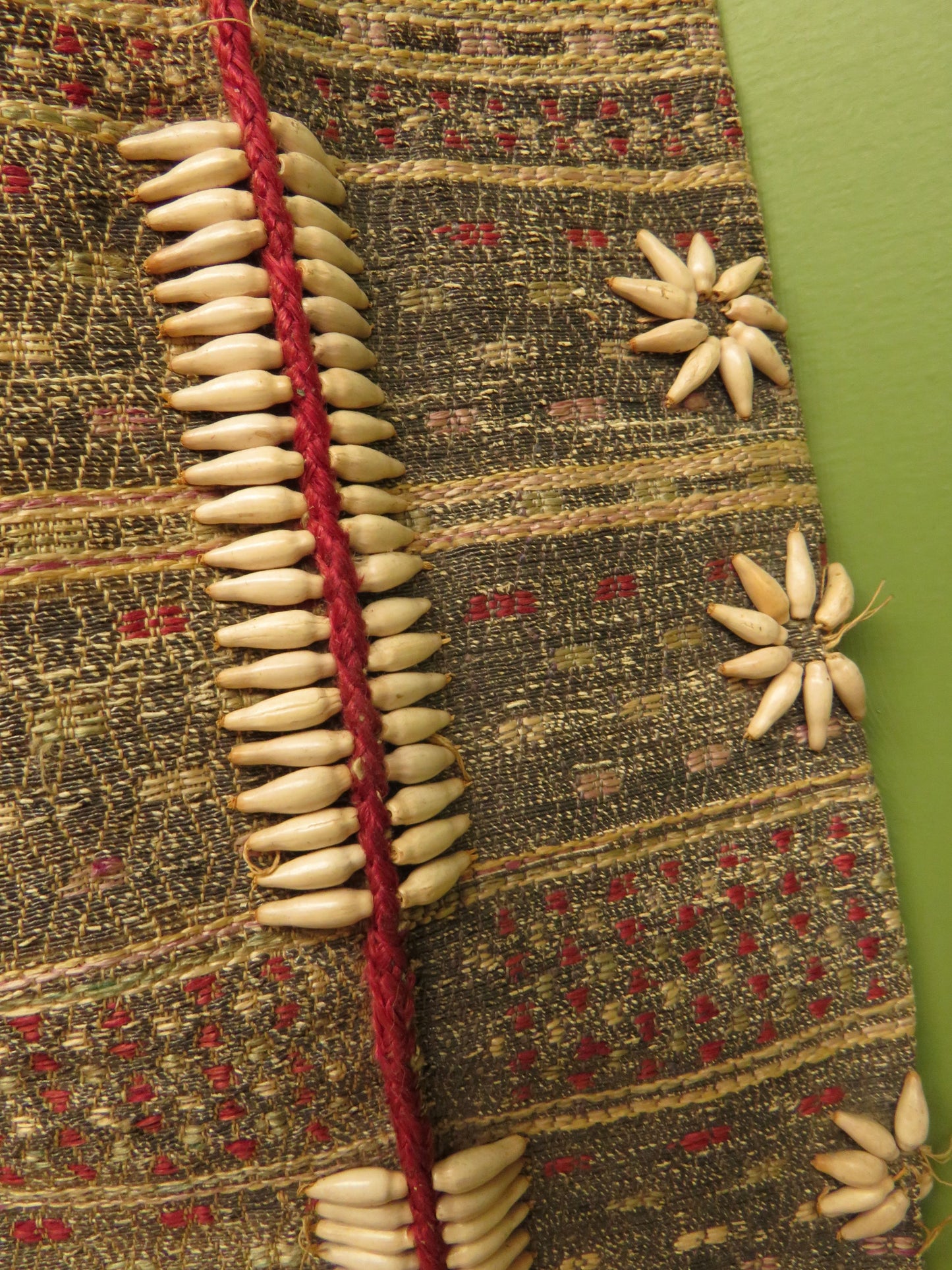 Antique Polynesian Bag with Shell Decoration