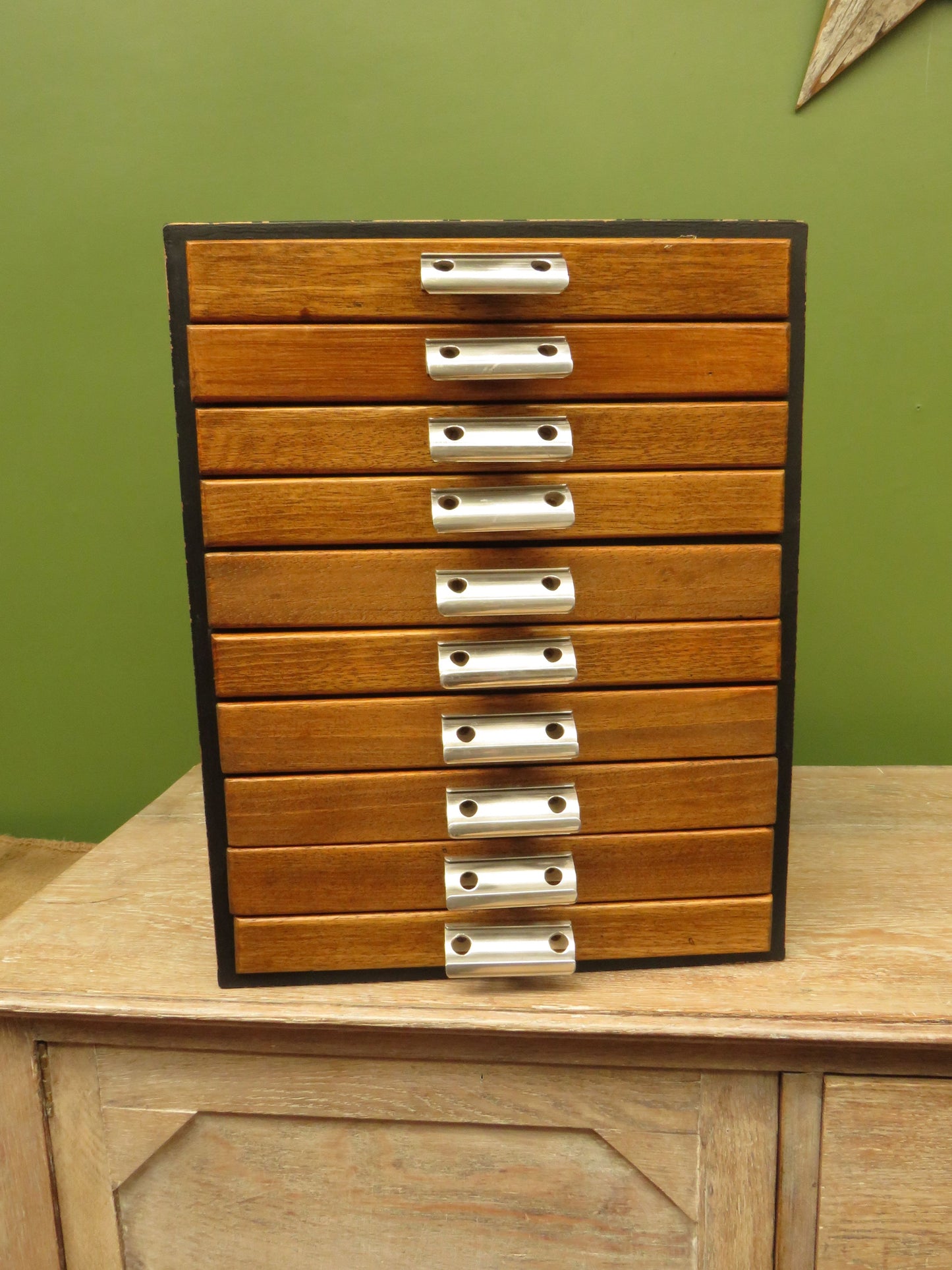 Handmade Tabletop Watchmakers Chest or Stationery Filing Drawers