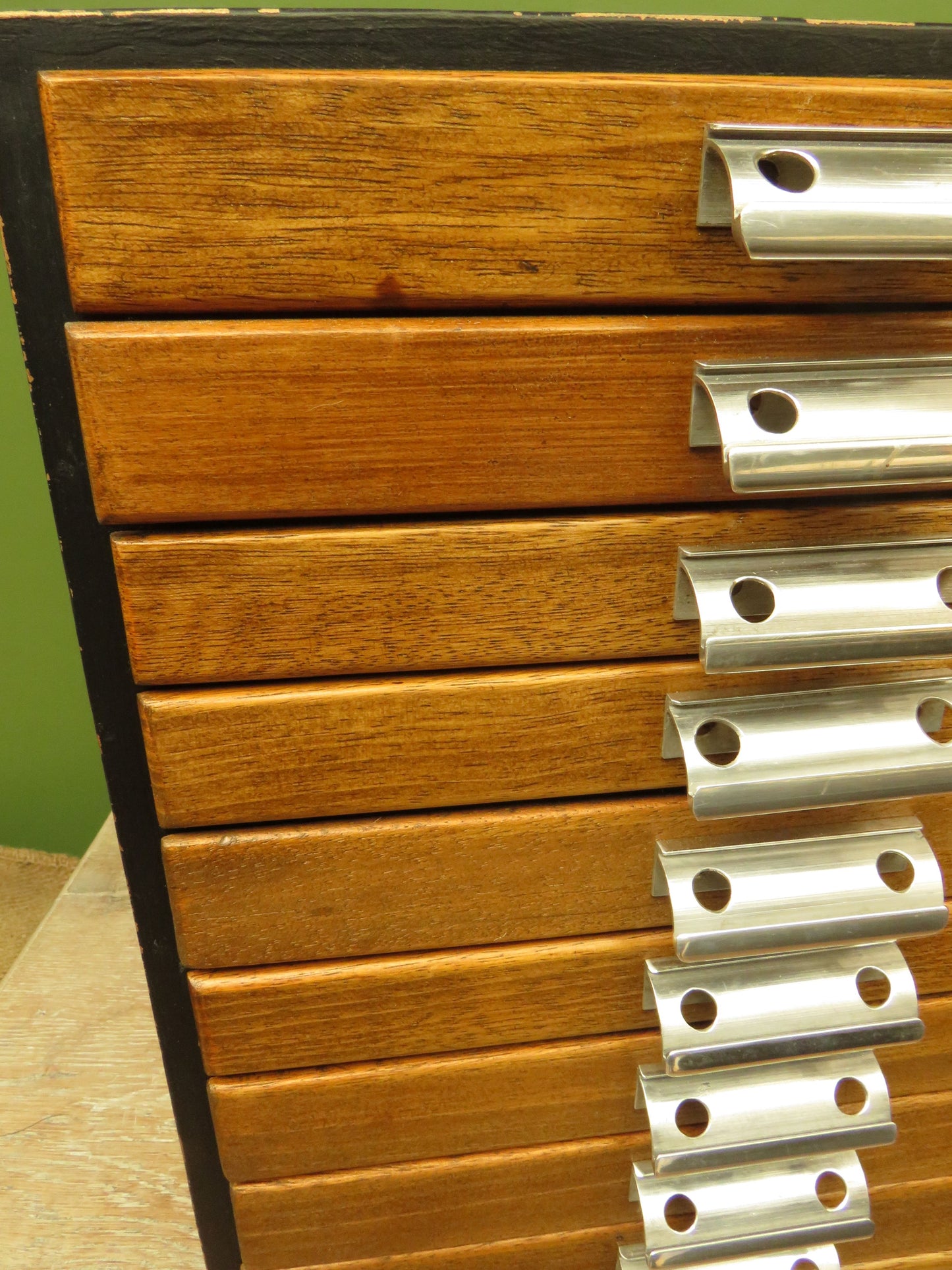 Handmade Tabletop Watchmakers Chest or Stationery Filing Drawers