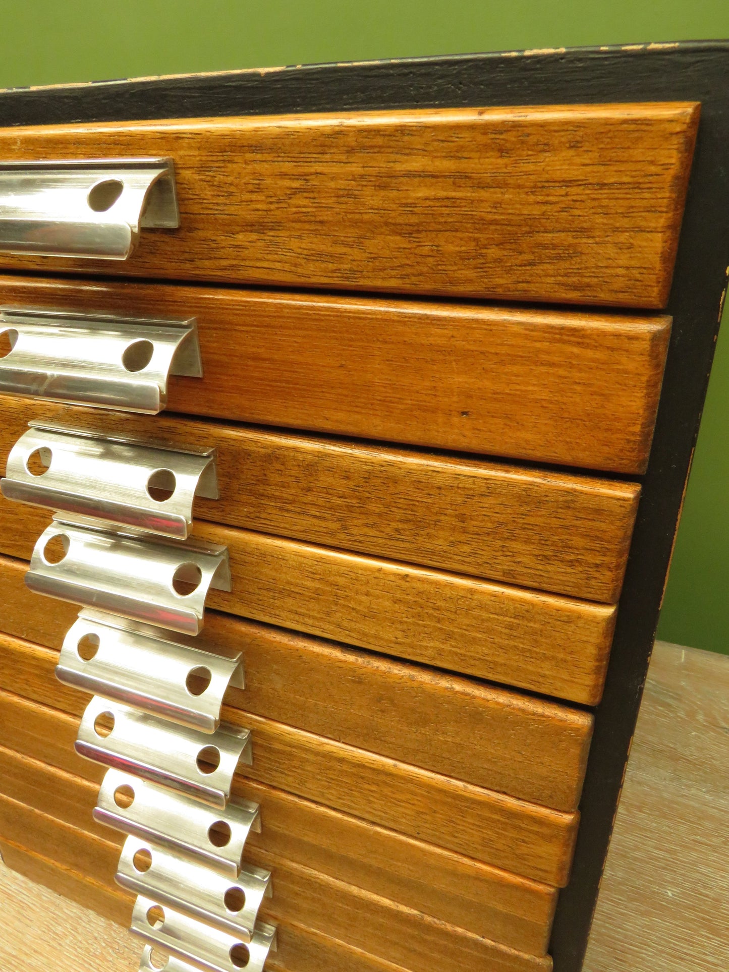 Handmade Tabletop Watchmakers Chest or Stationery Filing Drawers