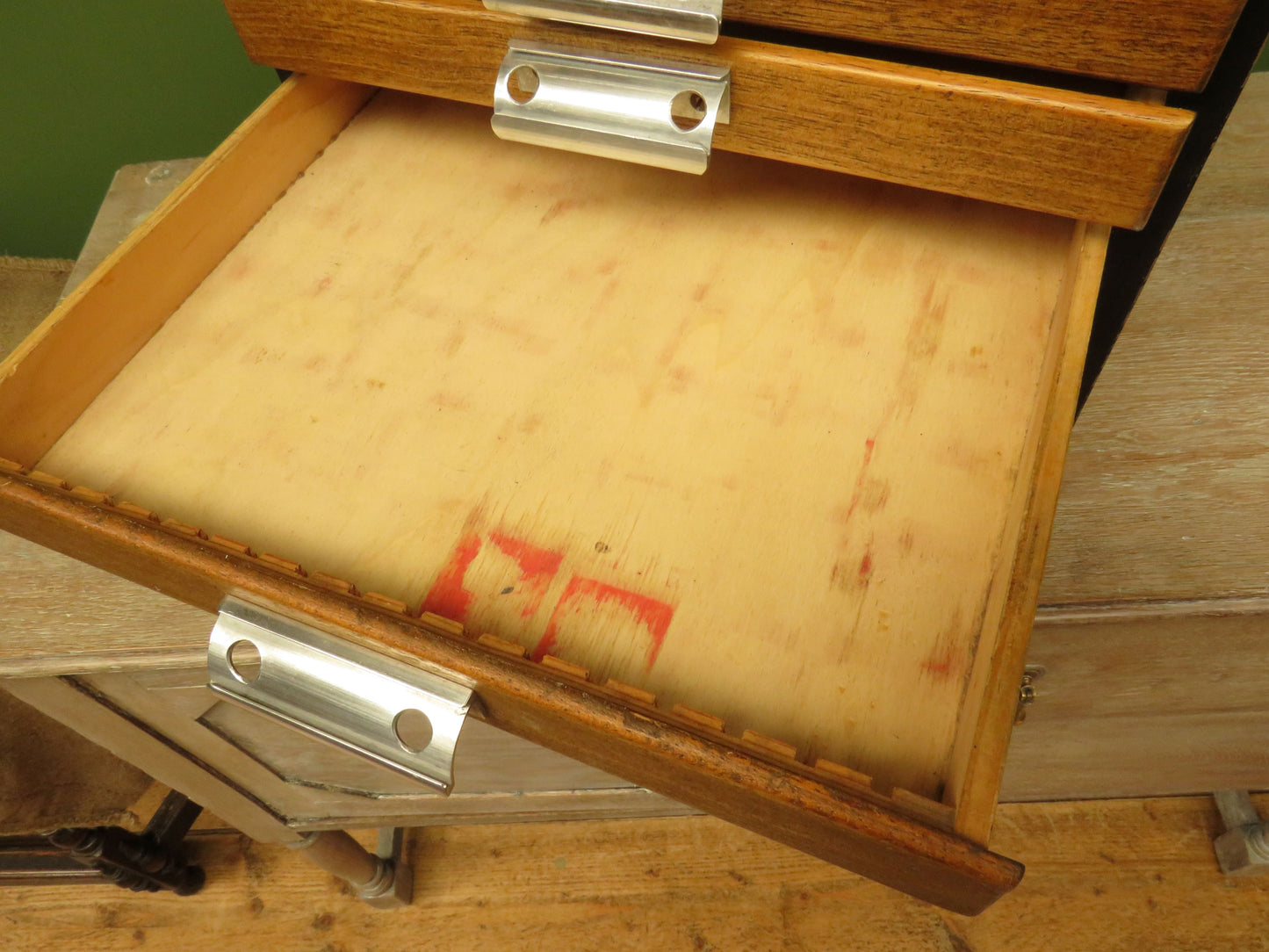 Handmade Tabletop Watchmakers Chest or Stationery Filing Drawers
