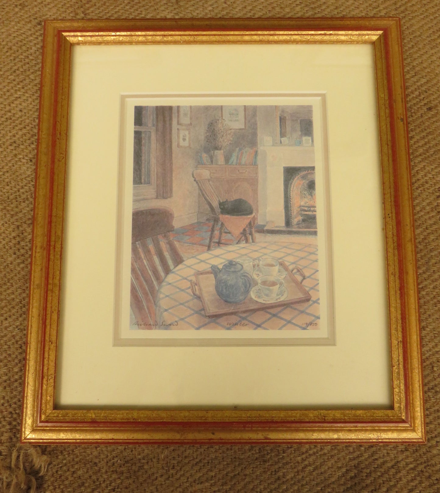 Richard Snow three framed cat prints