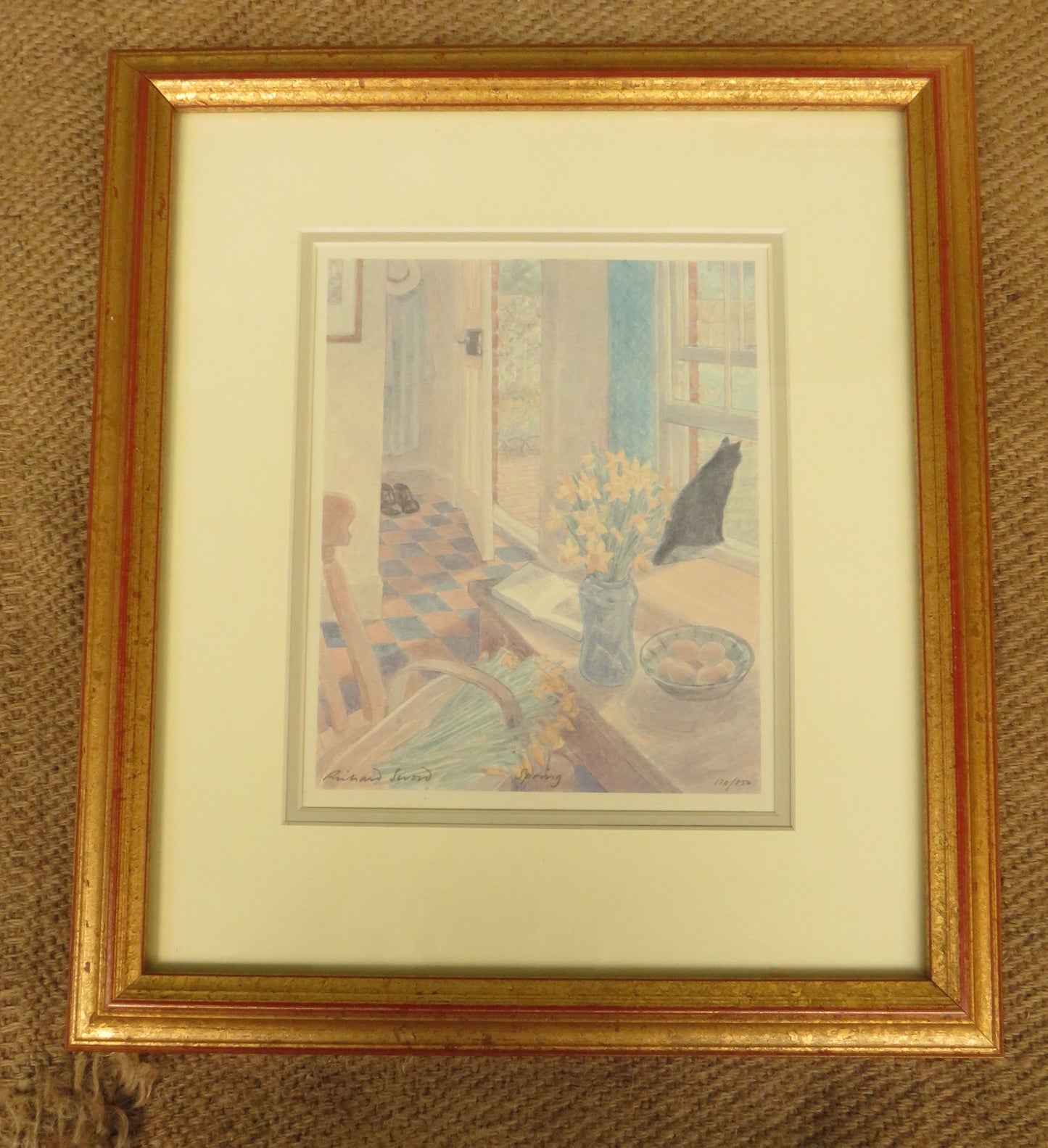 Richard Snow three framed cat prints