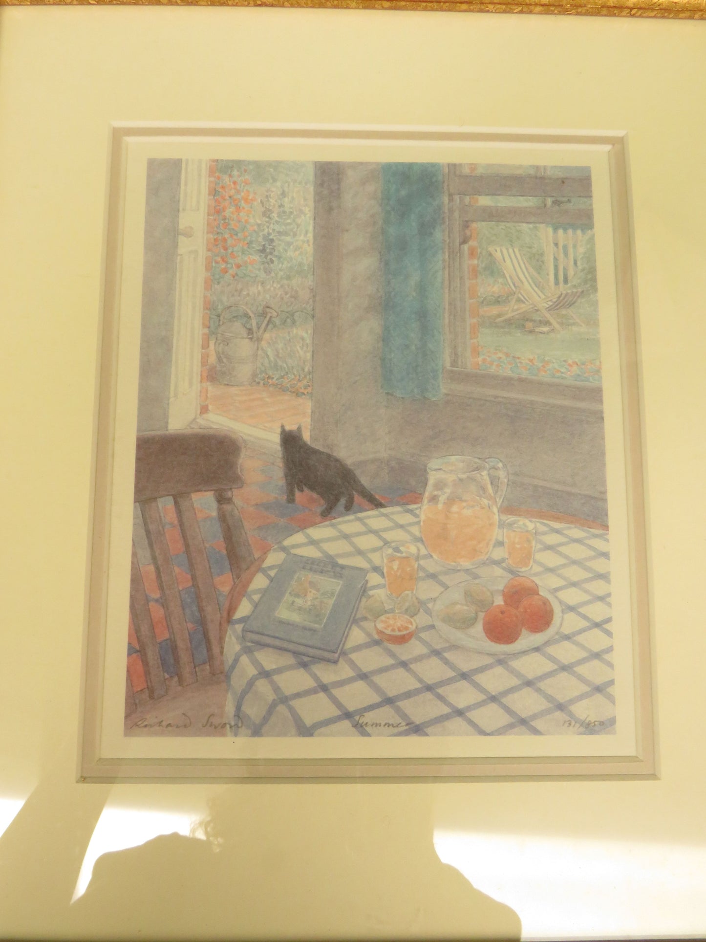 Richard Snow three framed cat prints
