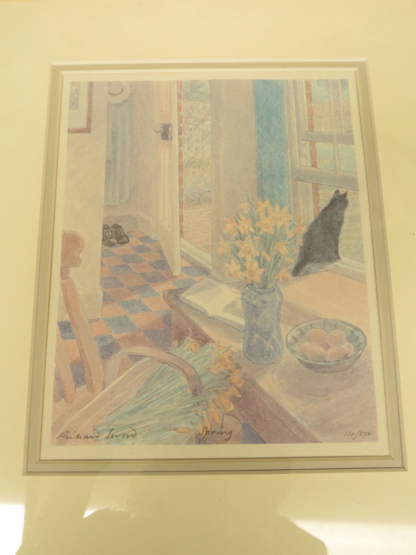 Richard Snow three framed cat prints