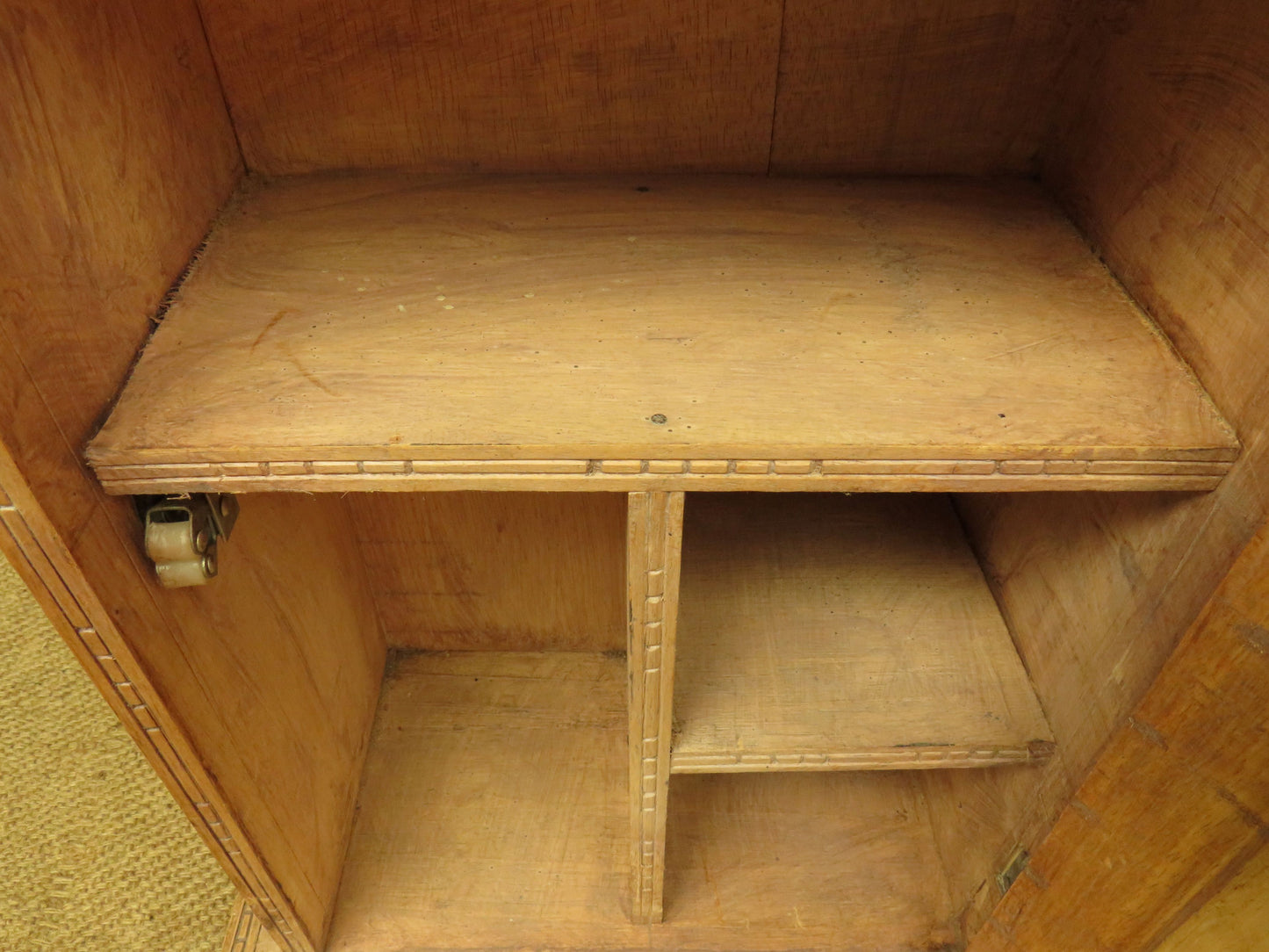 Ornate Small Indonesian Cabinet with glazed door