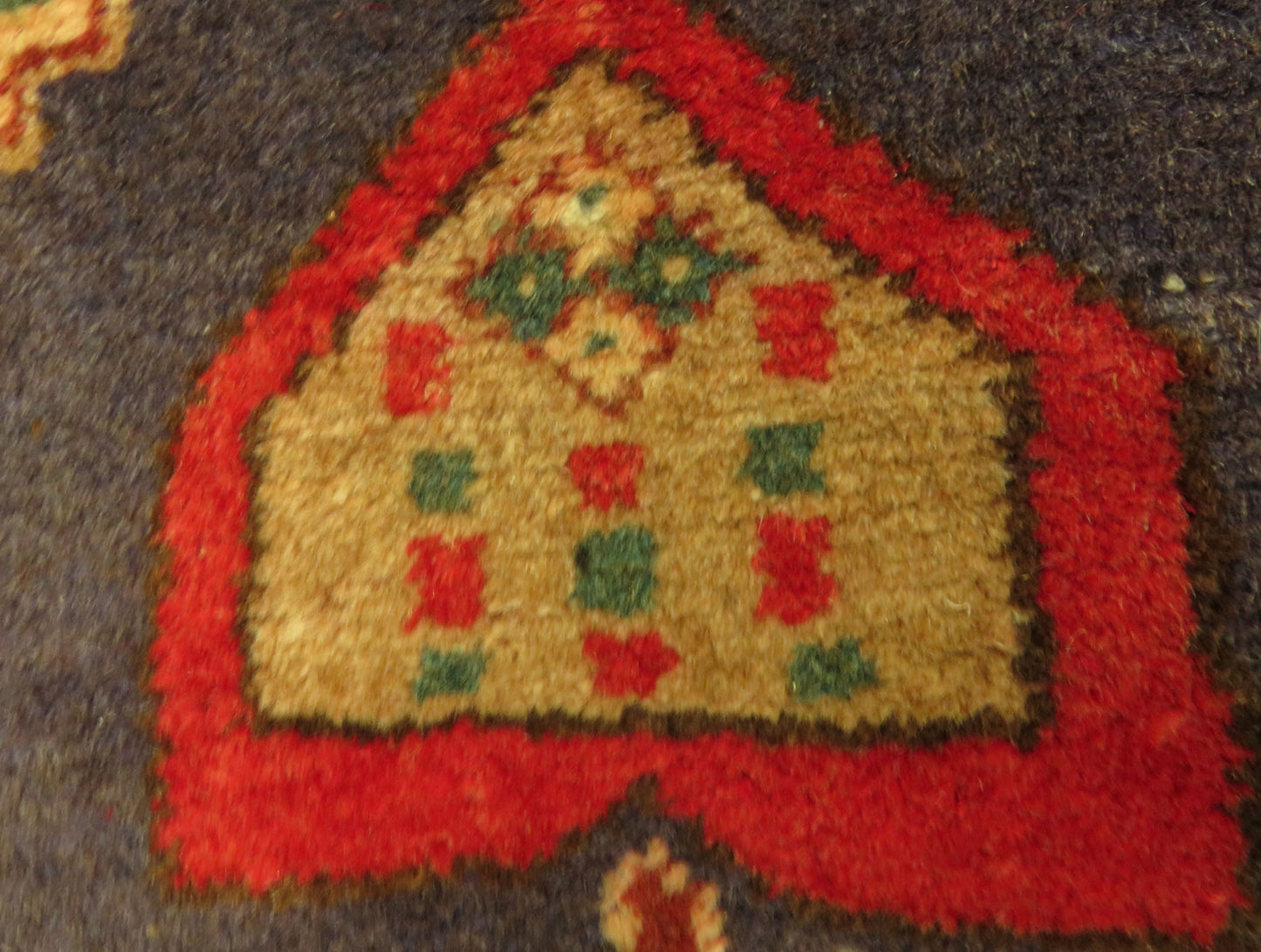 Vintage Traditional Turkish Rug in reds and blues