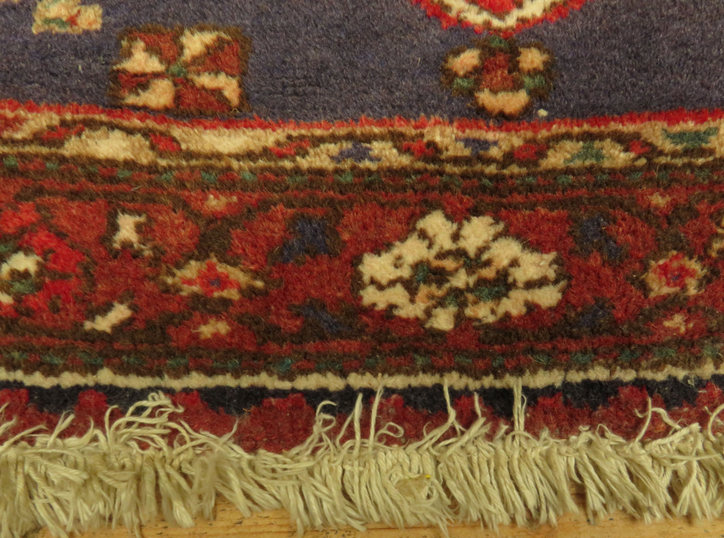 Vintage Traditional Turkish Rug in reds and blues