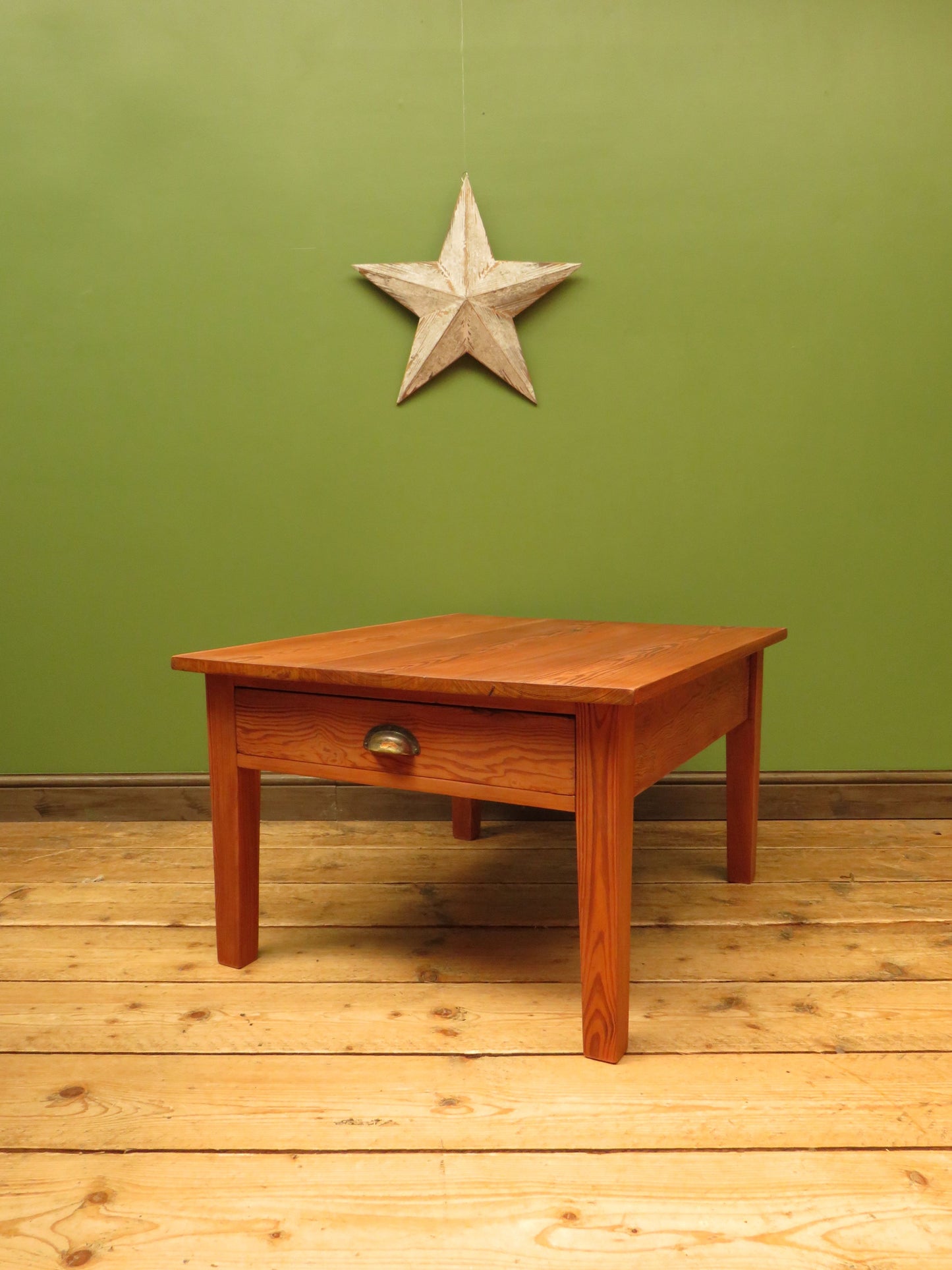 Old Pine Coffee Table with Drawer