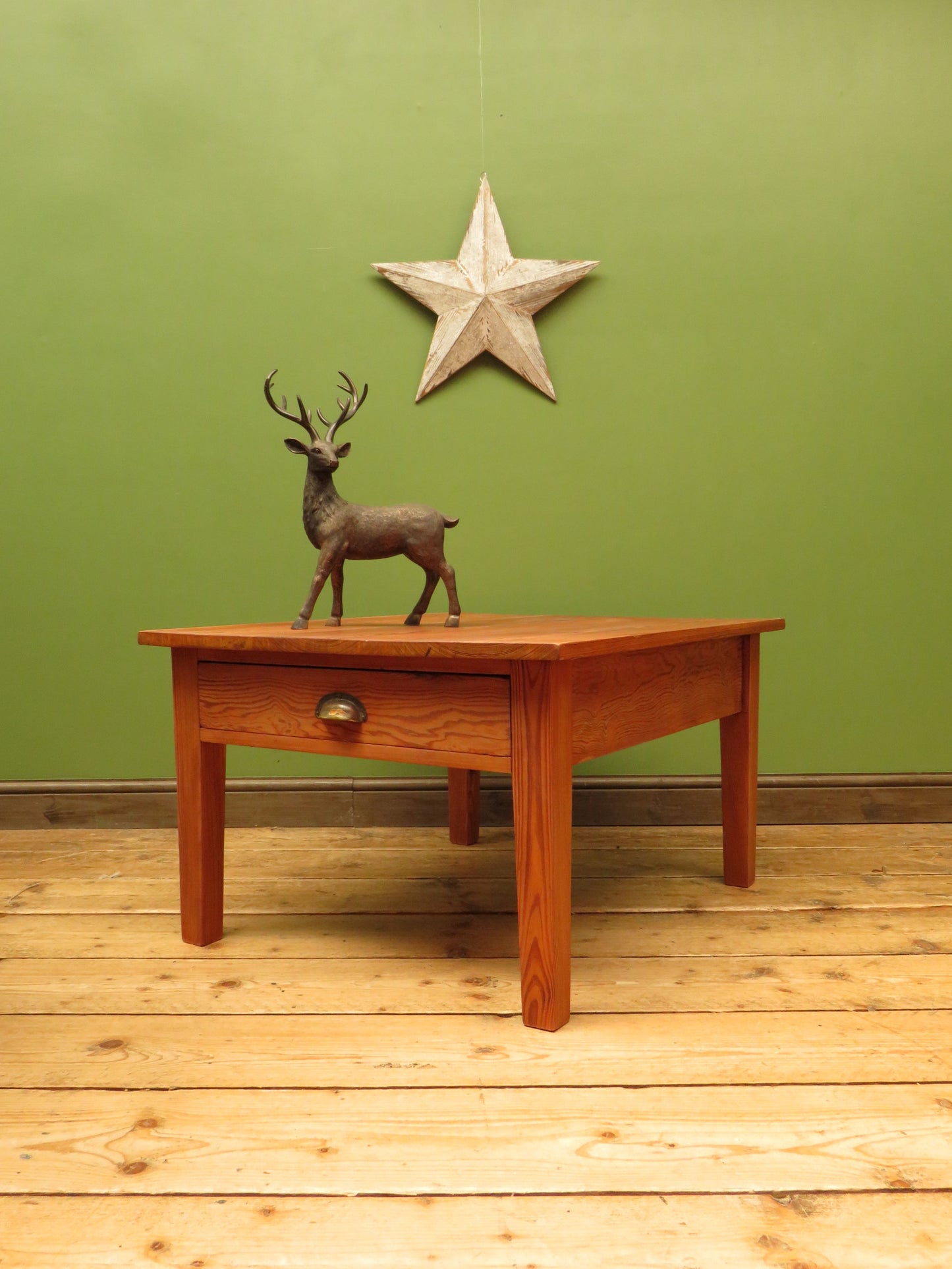 Old Pine Coffee Table with Drawer