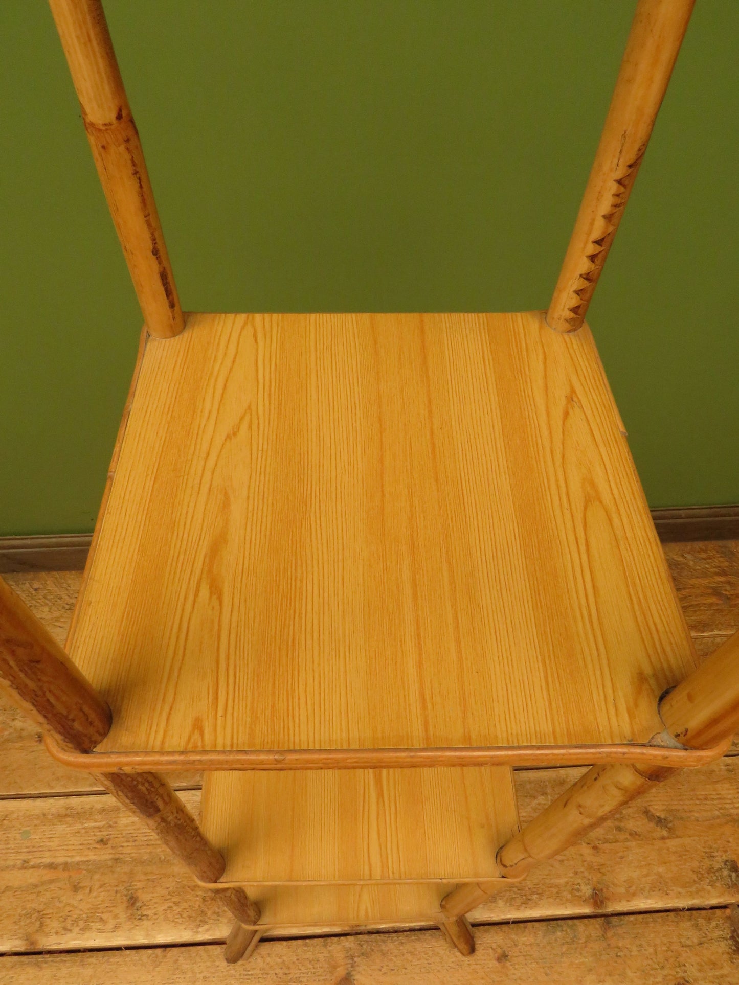 Vintage Mid Century Boho Tiki Bamboo Stand